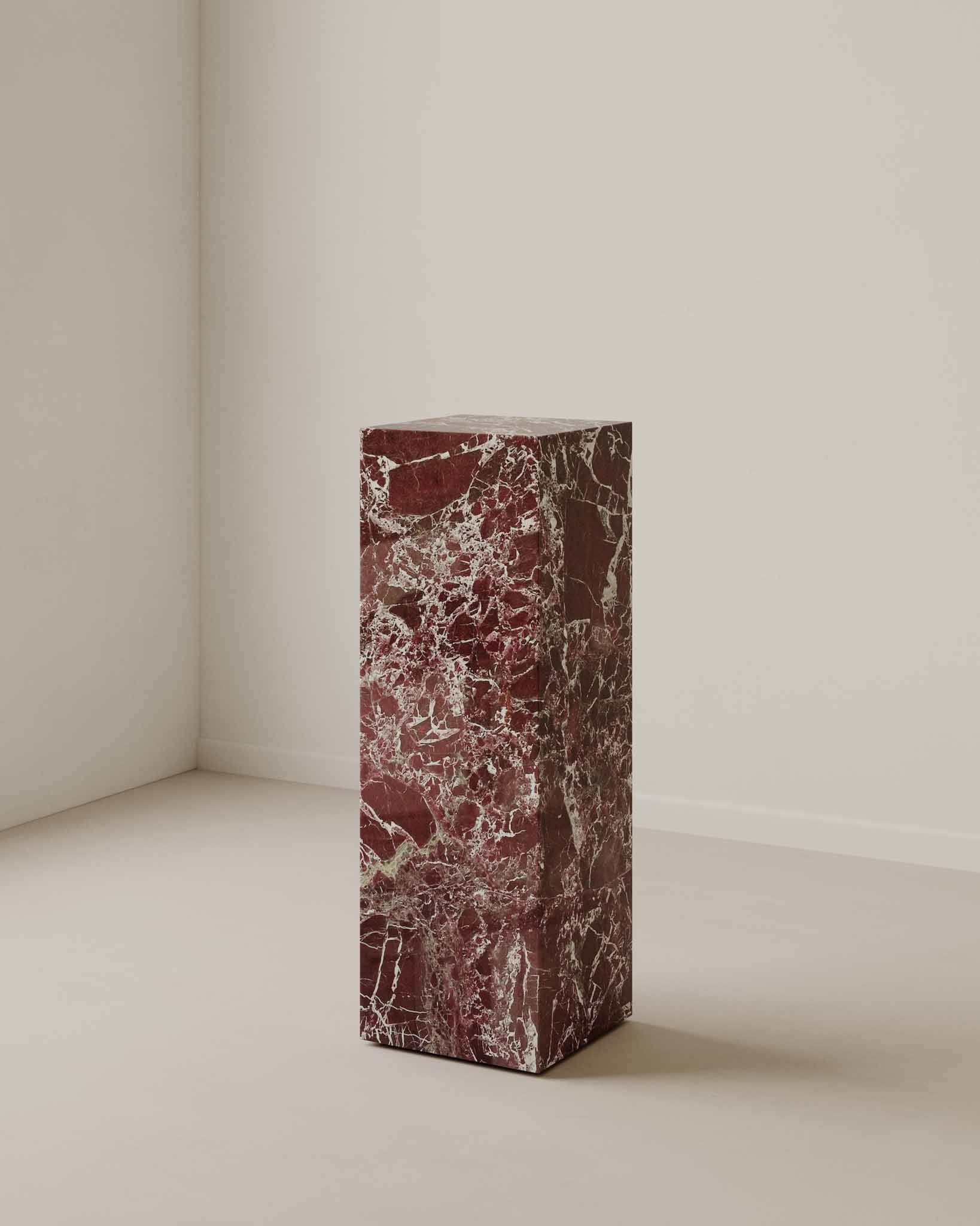 Plinth Tall Rosa Levanto - Fleur Studios