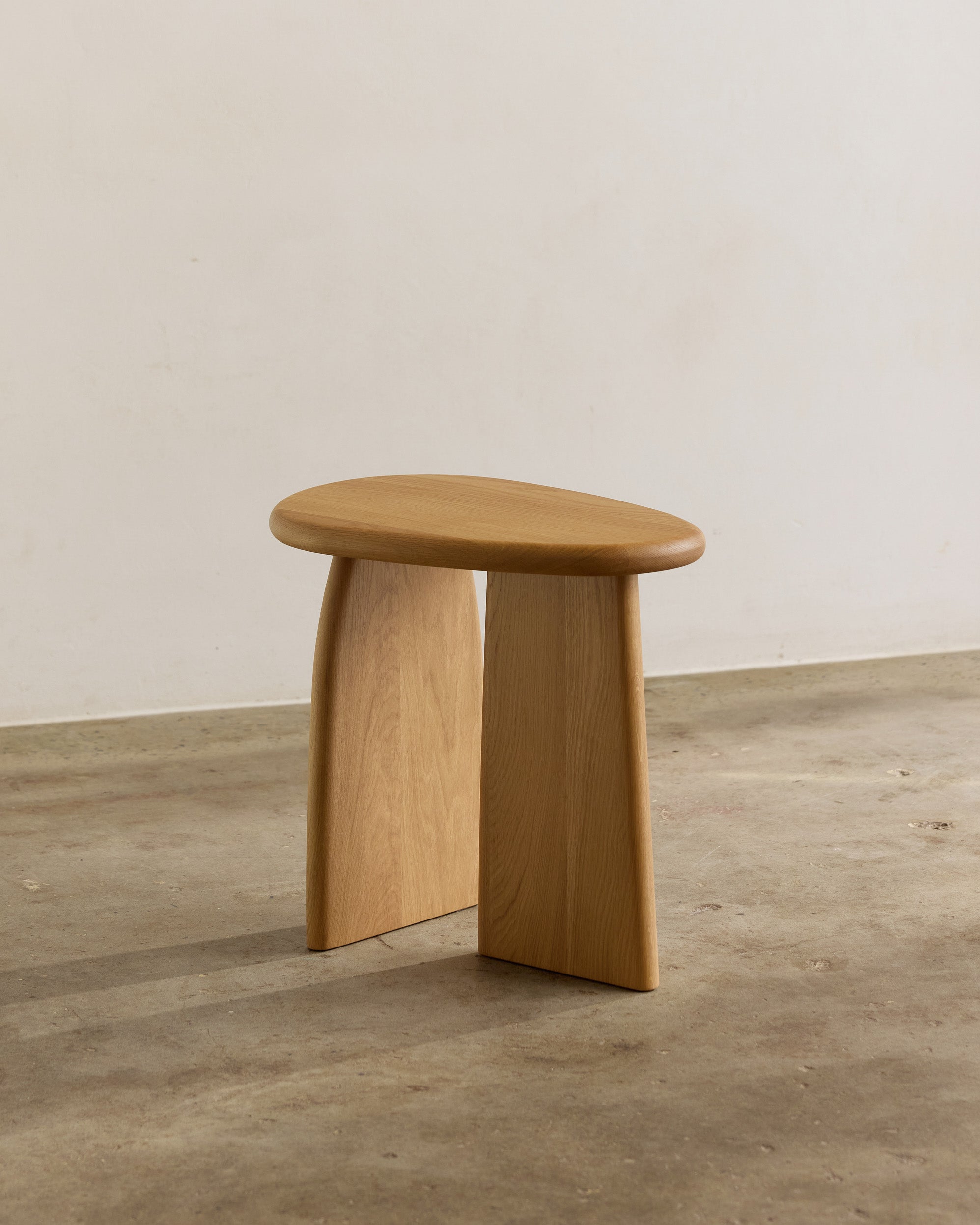Oak timber side table