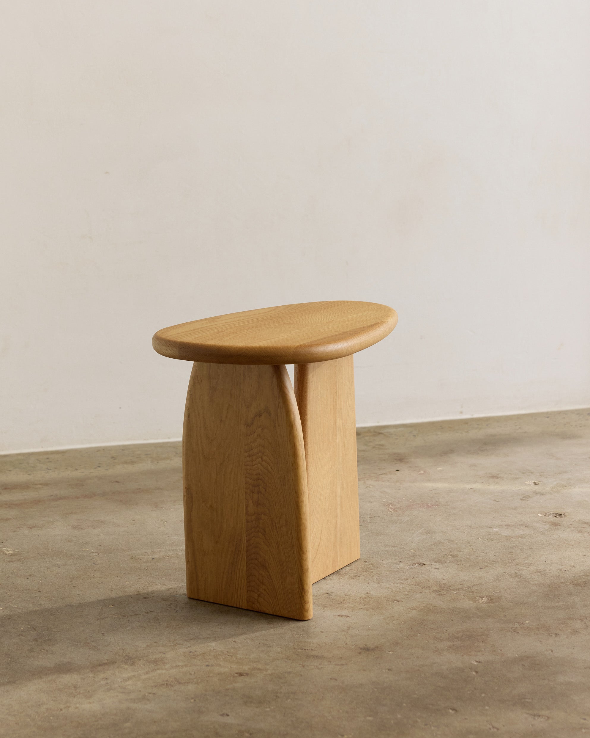Oak timber side table