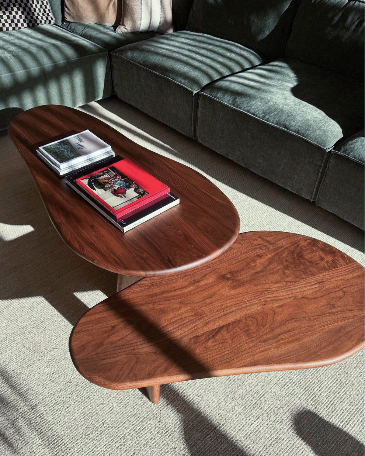 Walnut timber coffee tables