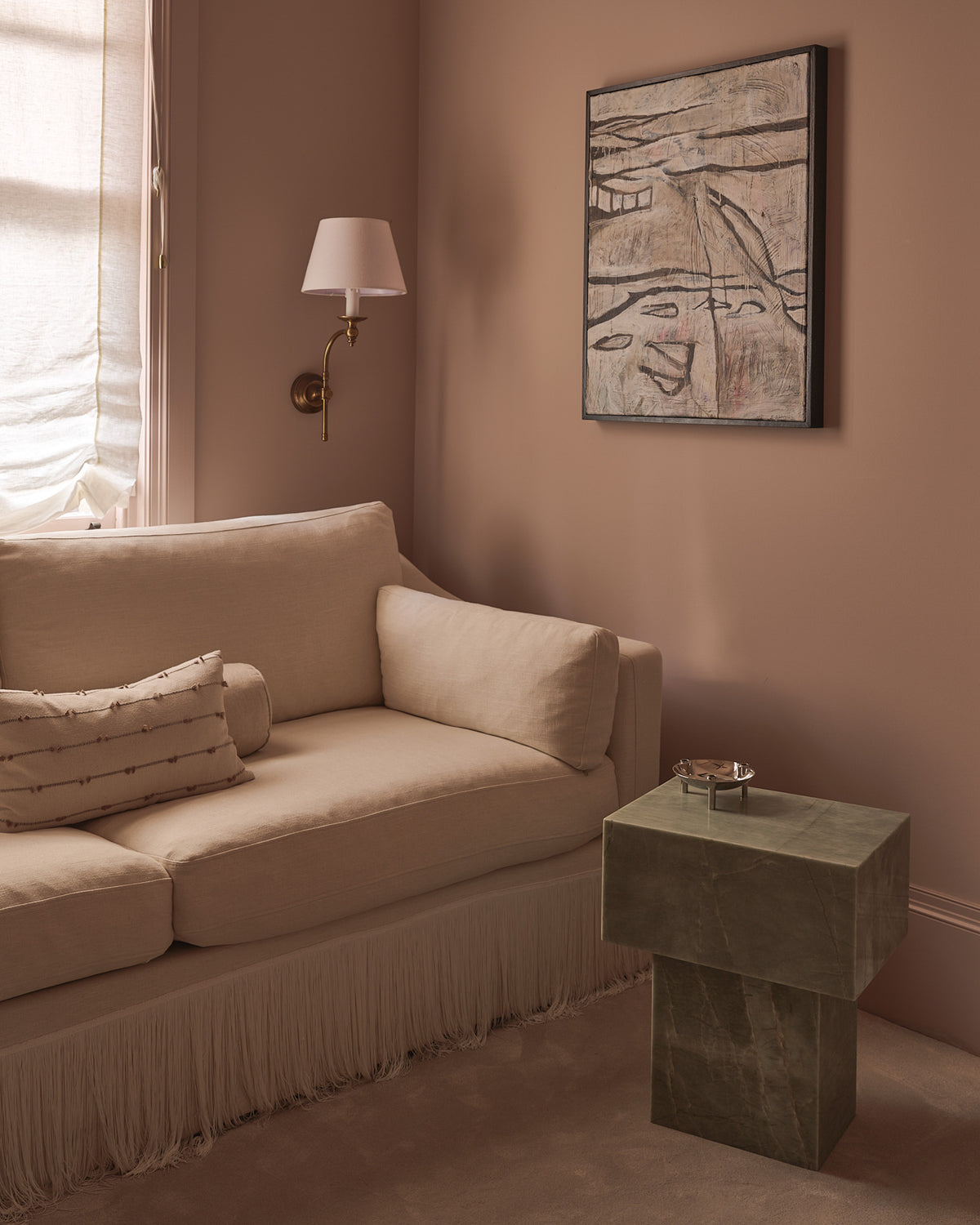 Butter Esmeralda Quartzite Side Table