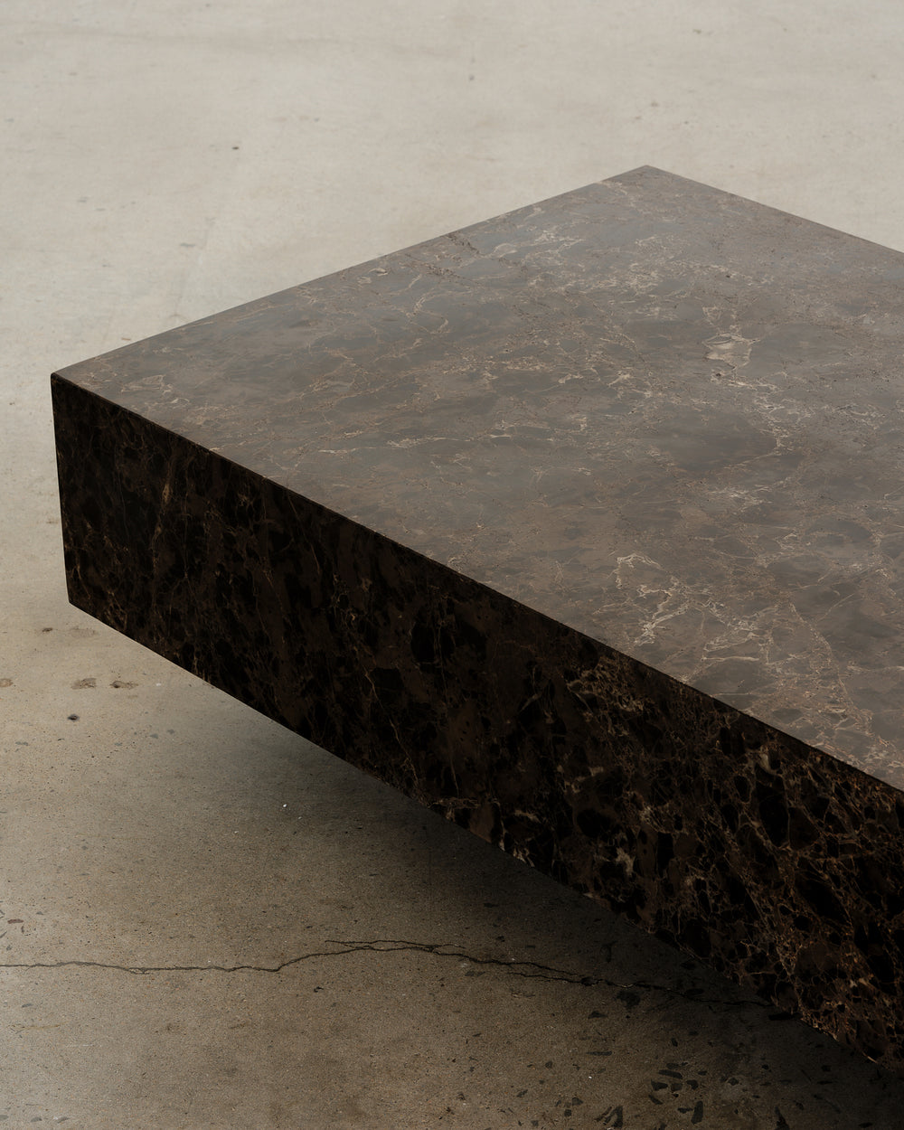 Butter Large Coffee Table in Chocolate marble | by Fleur Studios