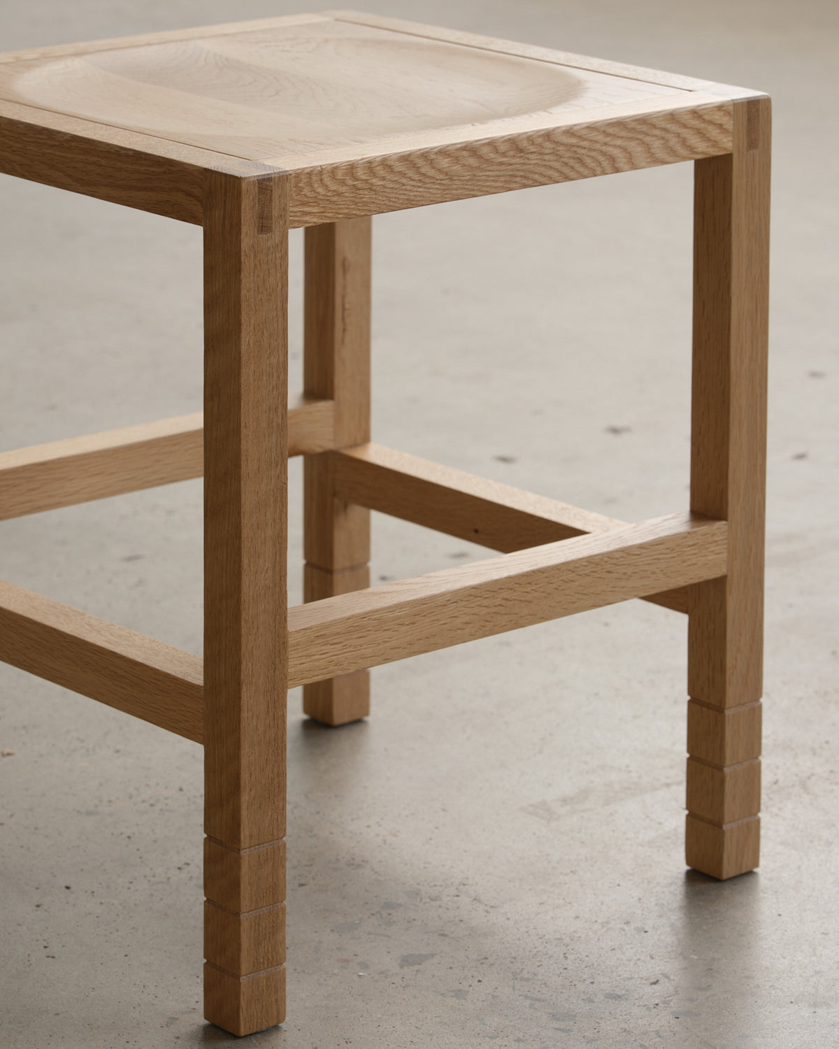 Carlo Oak Small Stool