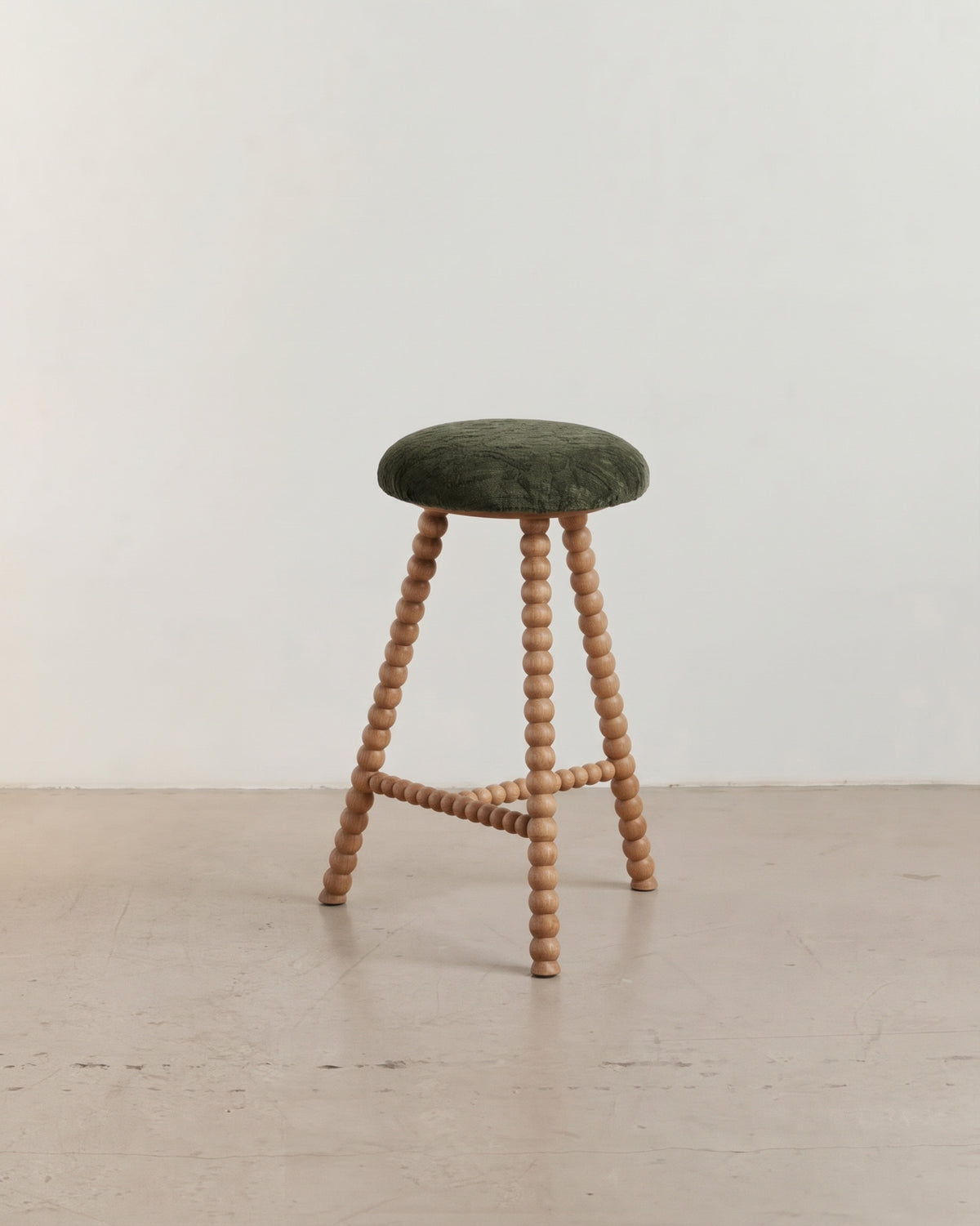 Cleo Oak Khaki Tall Bar Stool