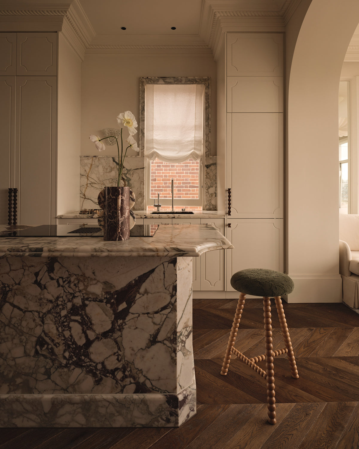Cleo Oak Khaki Tall Bar Stool