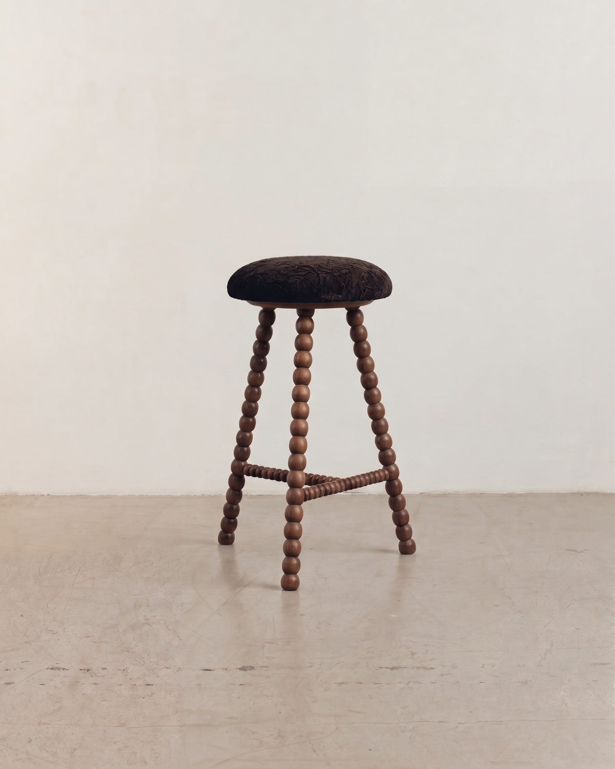 Cleo Walnut Carob Tall Bar Stool