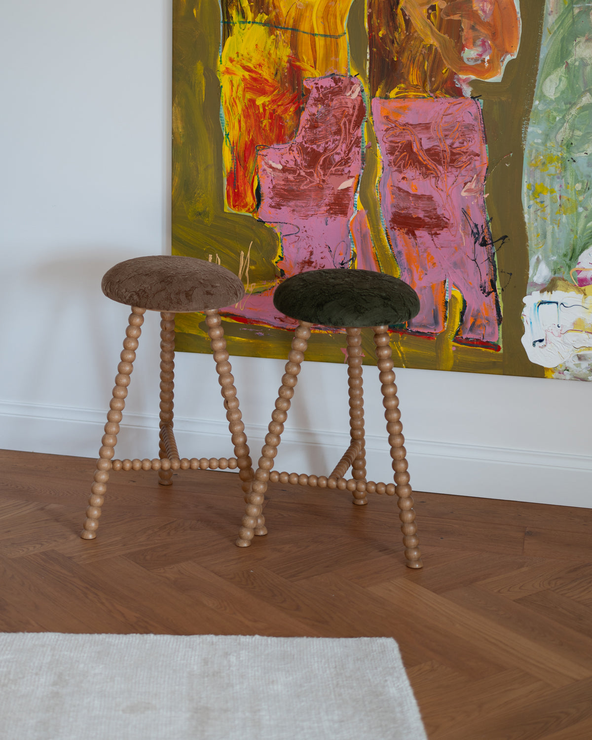 Cleo Oak Khaki Tall Bar Stool