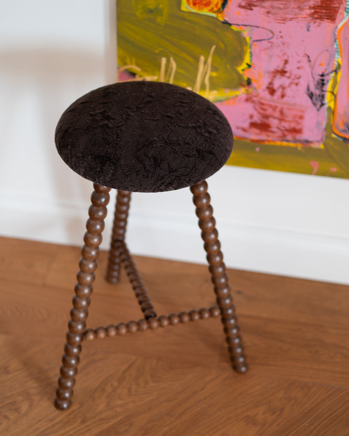 Cleo Walnut Carob Tall Bar Stool