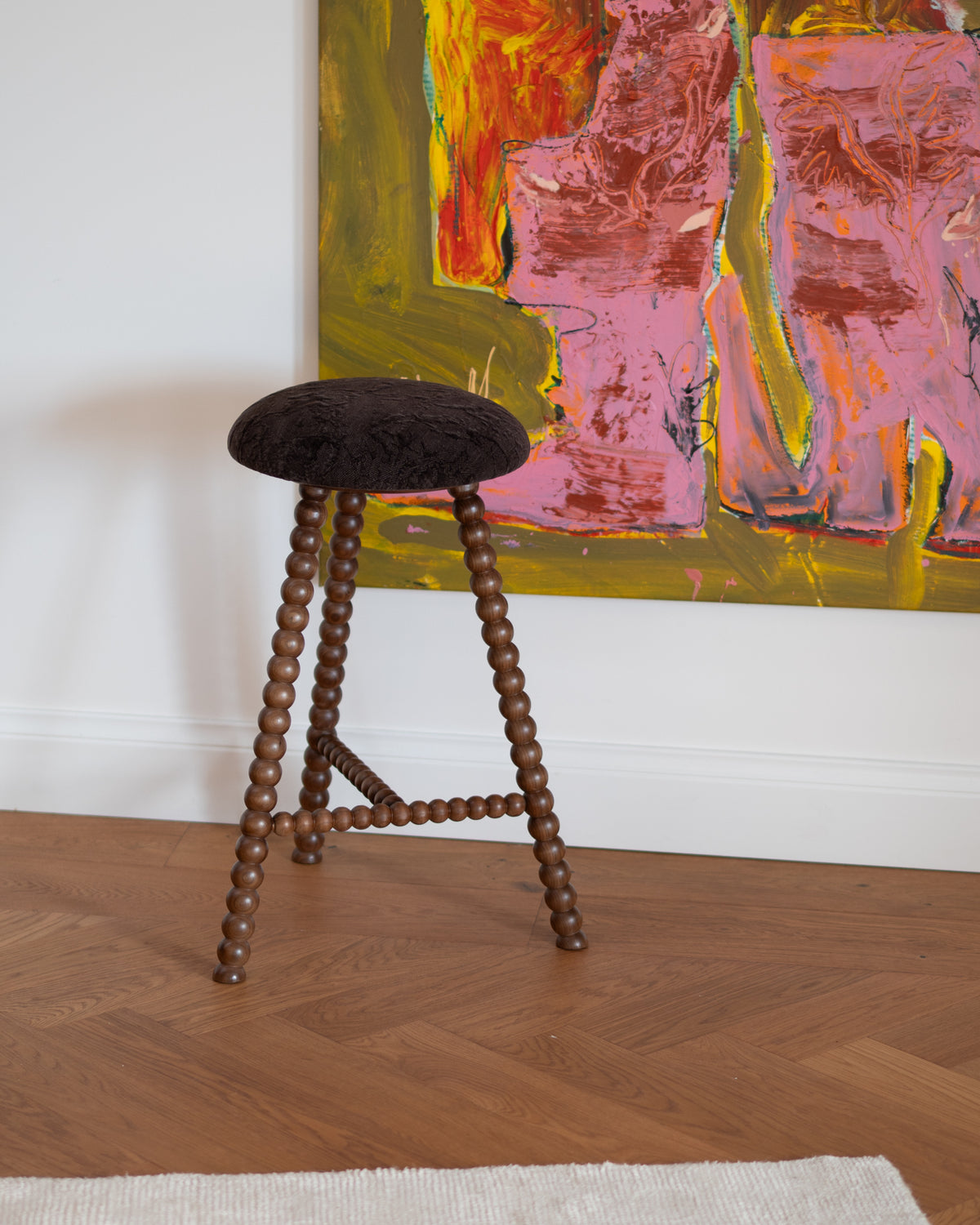 Cleo Walnut Carob Tall Bar Stool