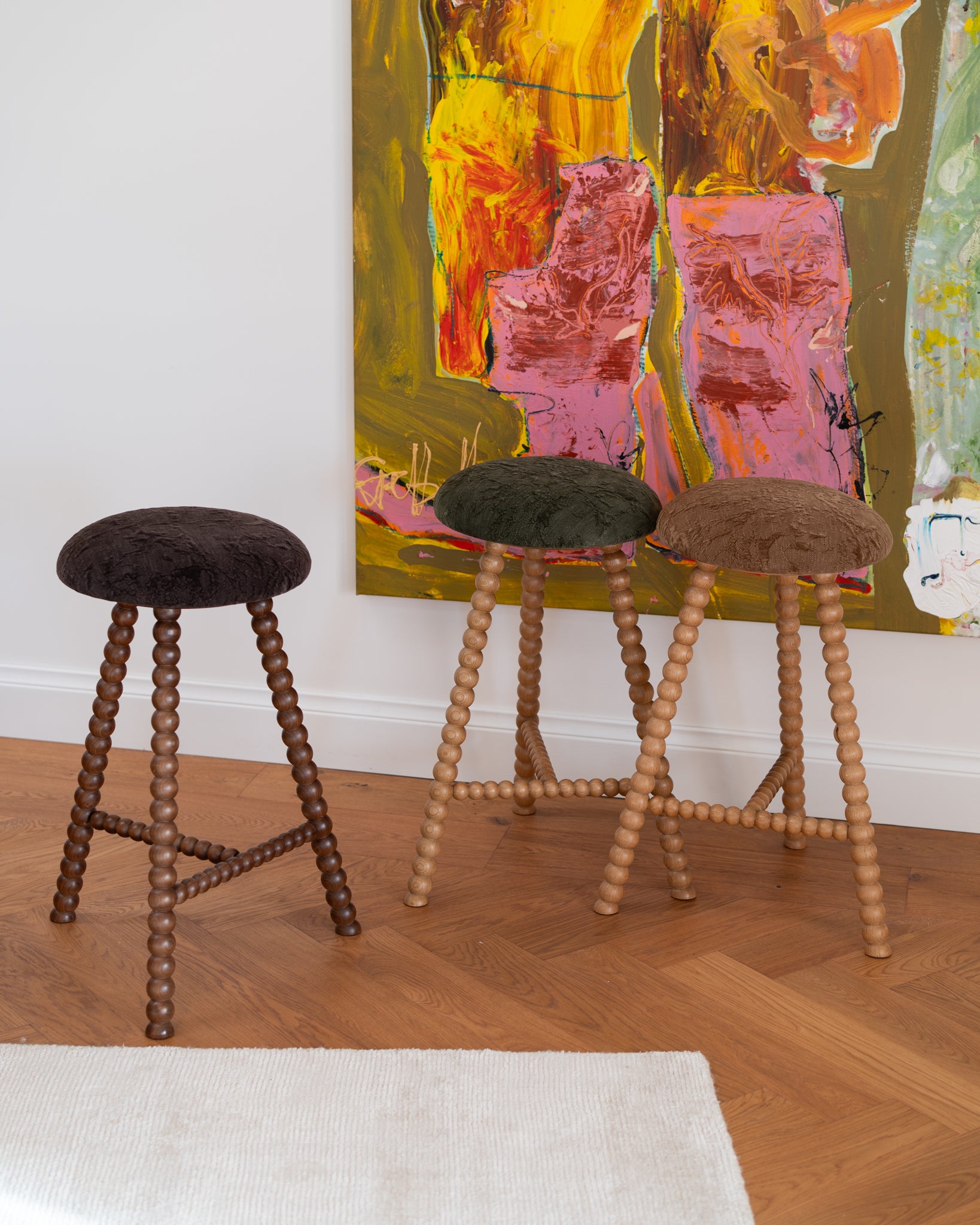 Cleo Oak Nutmeg Tall Bar Stool | Fleur Studios