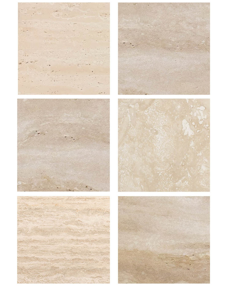 Cookie Marble Side Table - Cream Travertine | Fleur Studios