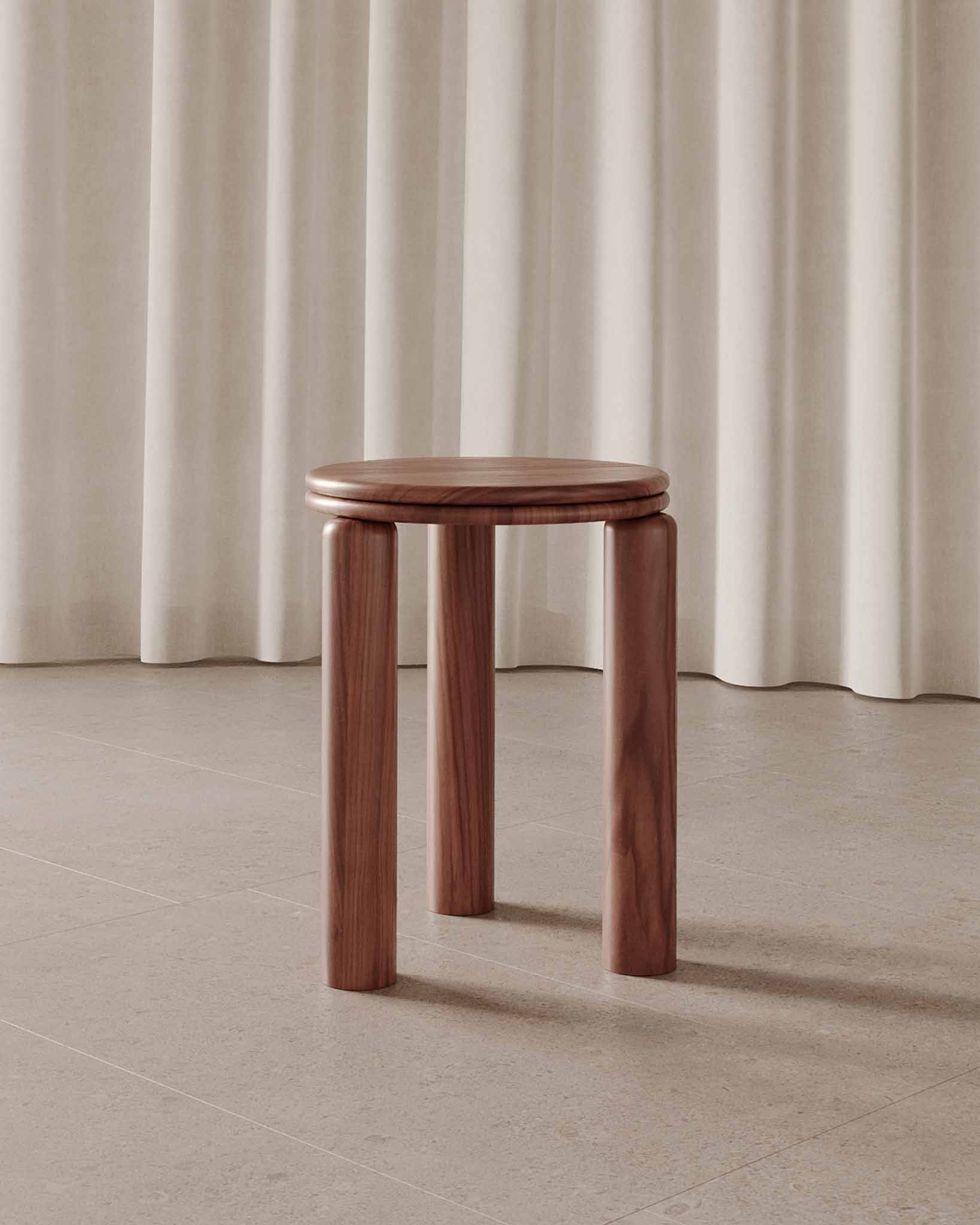 Bombola Walnut Side Table - Fleur Studios