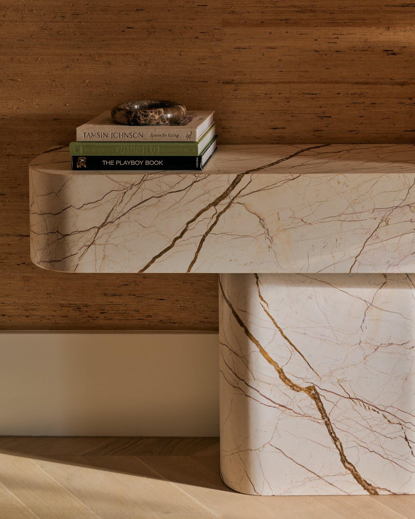 Butter Console Honeycomb Console Table