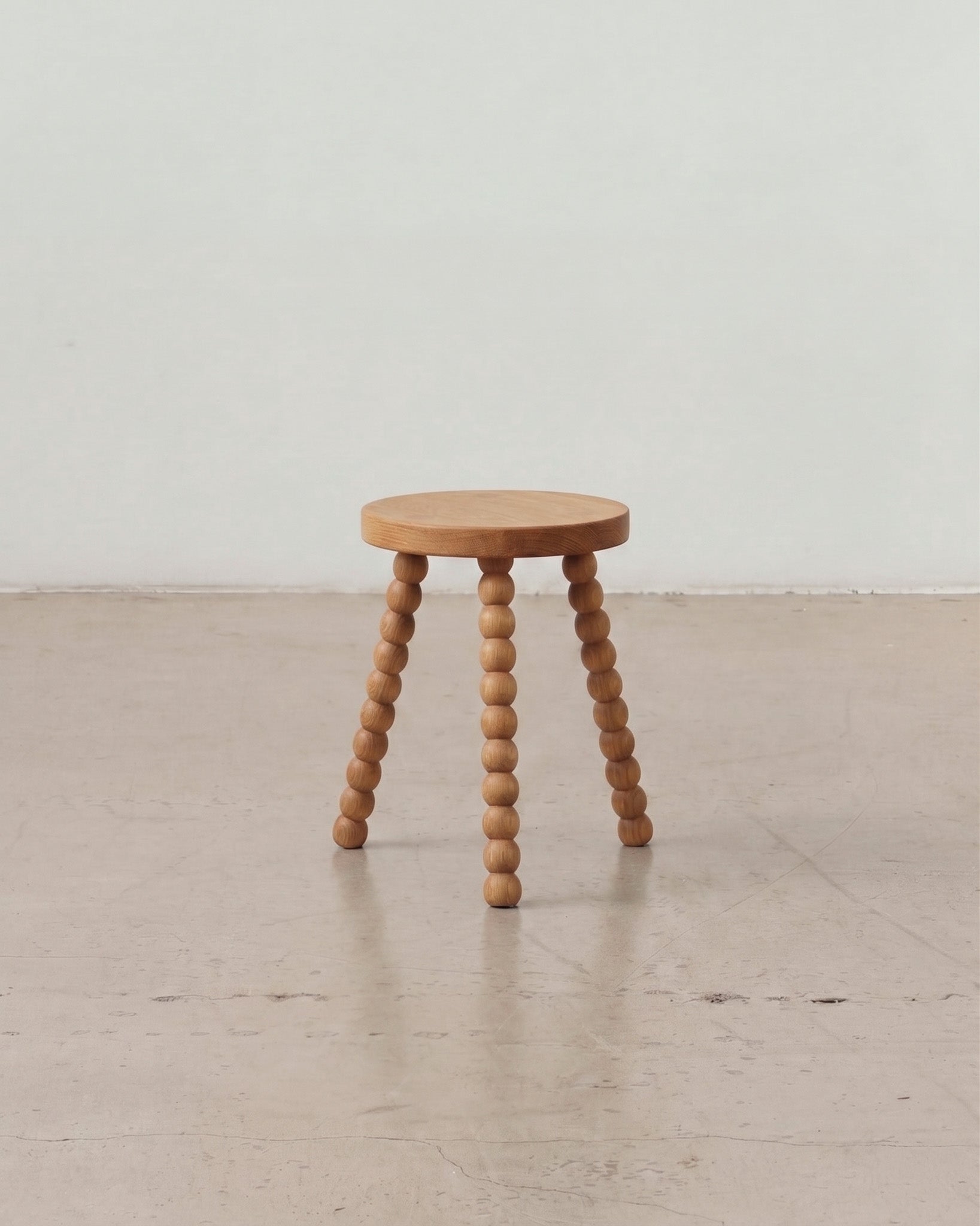 Small oak wood stool