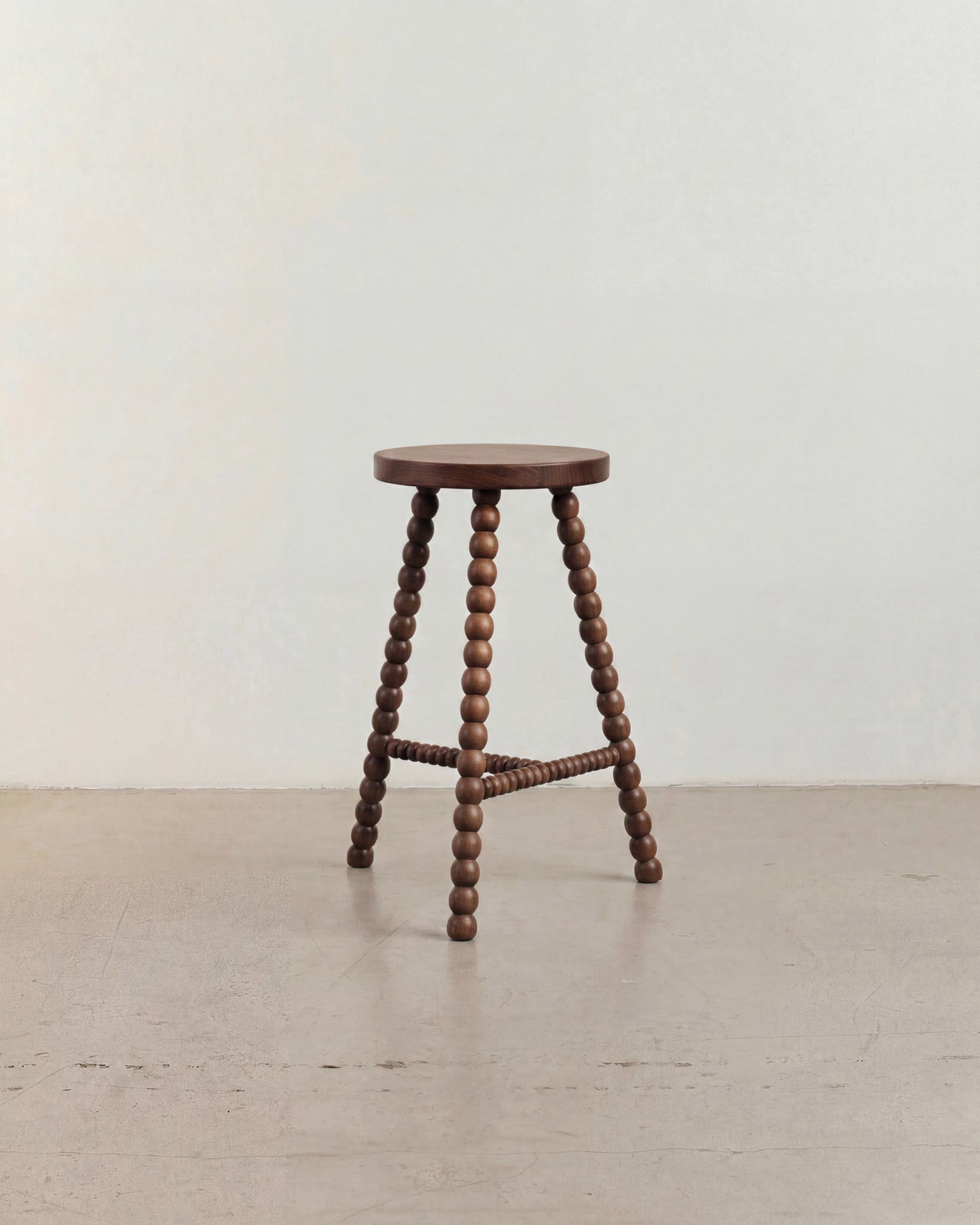 Walnut timber bar stool