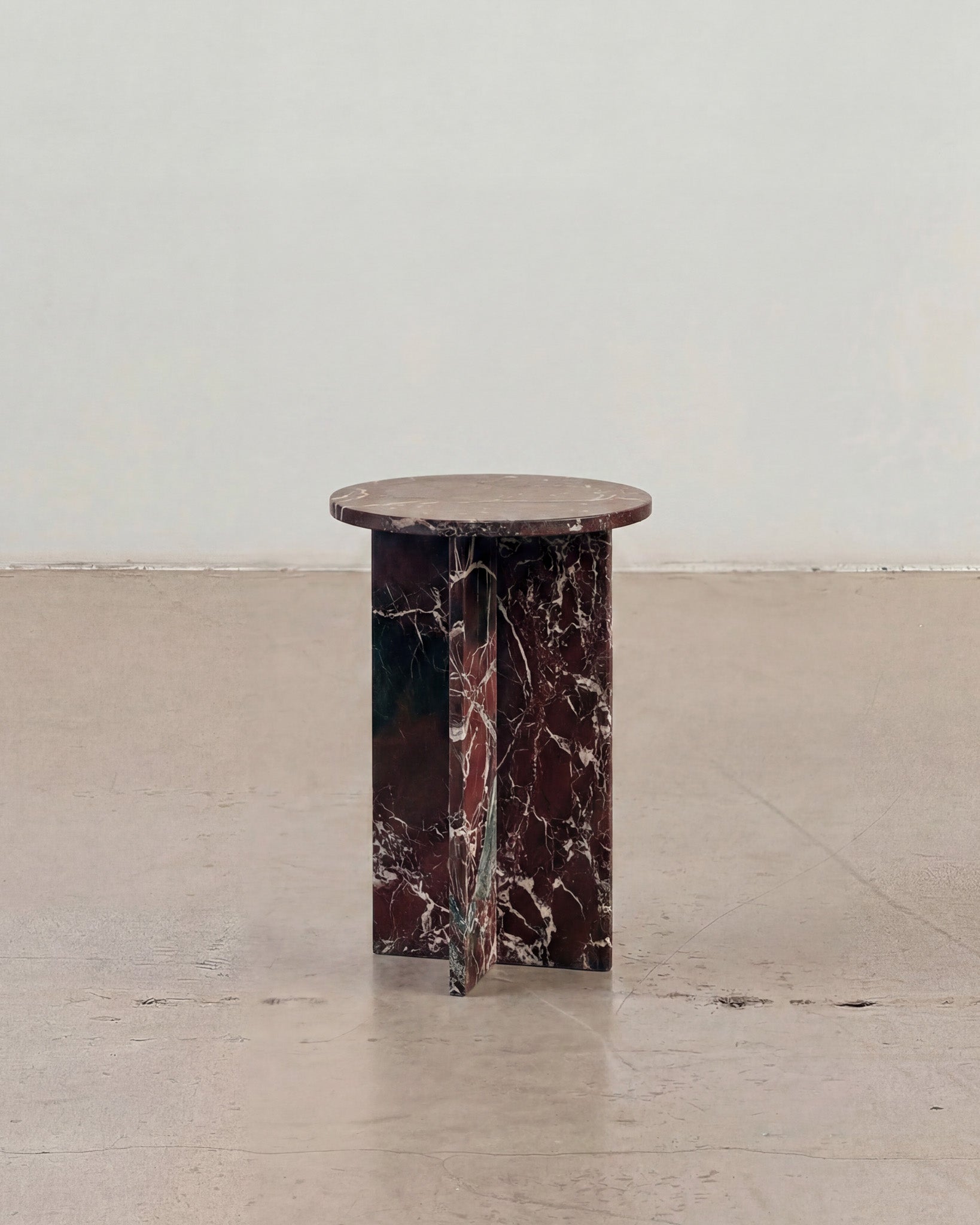 Rosa levanto marble side table