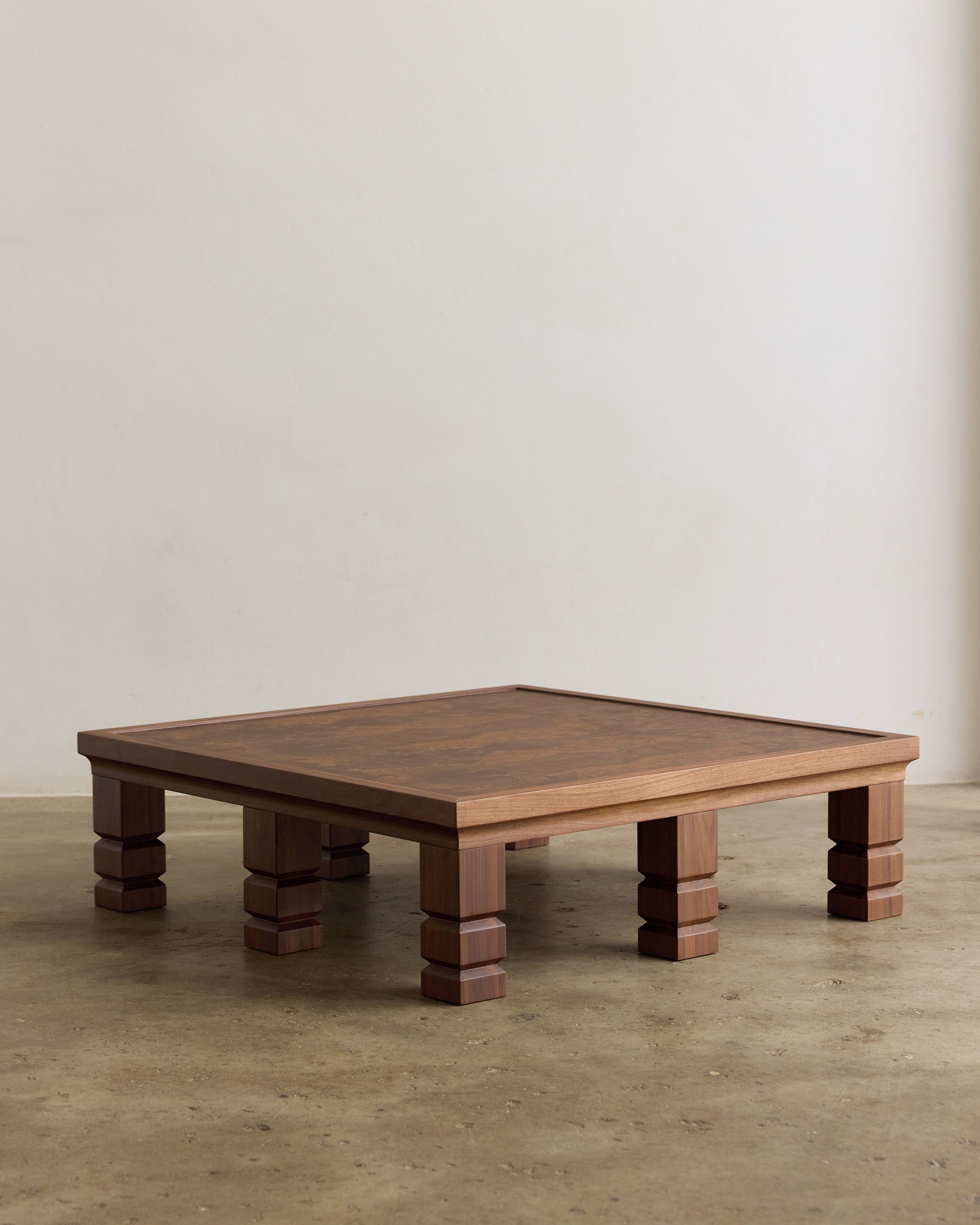 Walnut square dining table