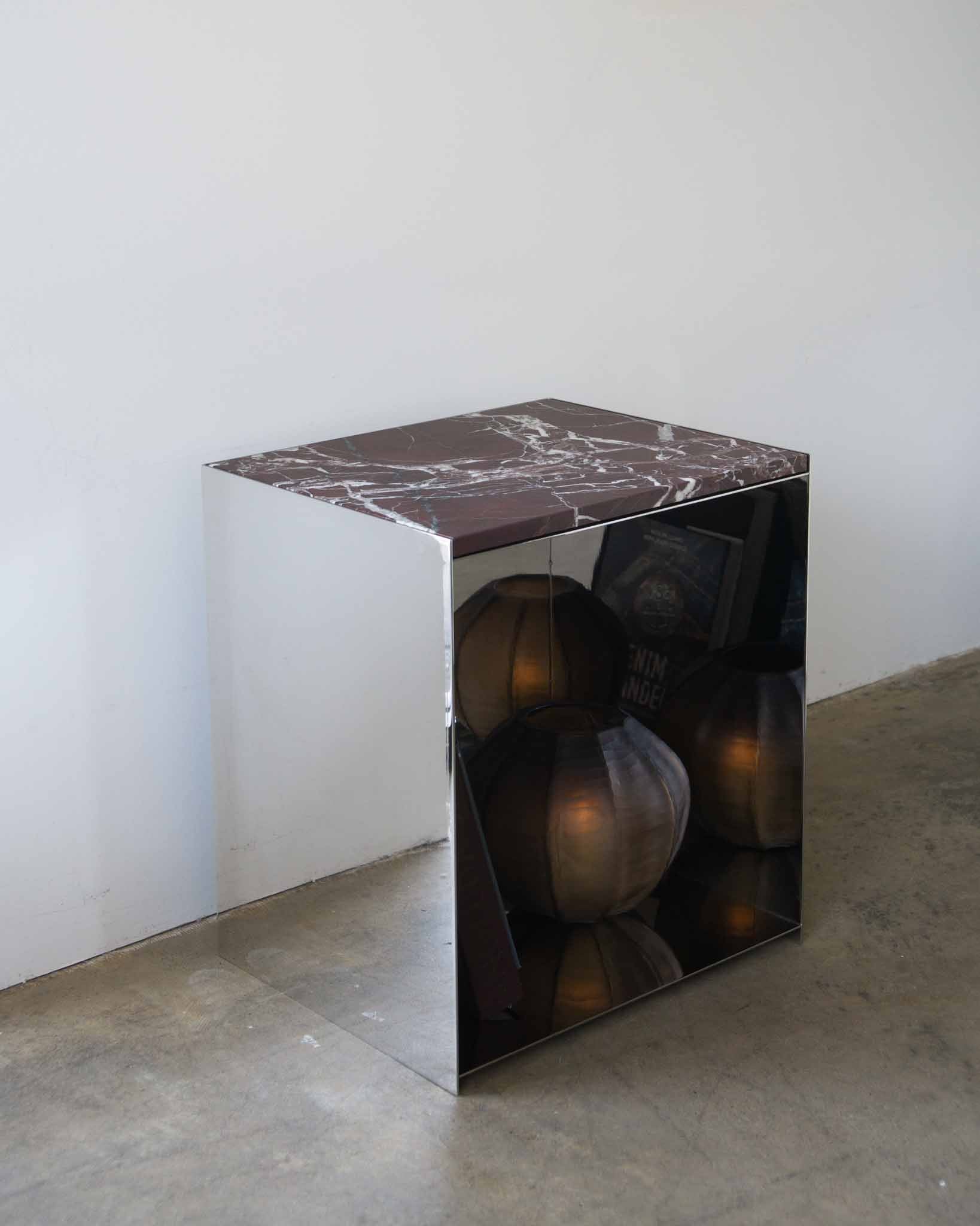  Chrome Marble Modern Side Table – Milano | Fleur Studios