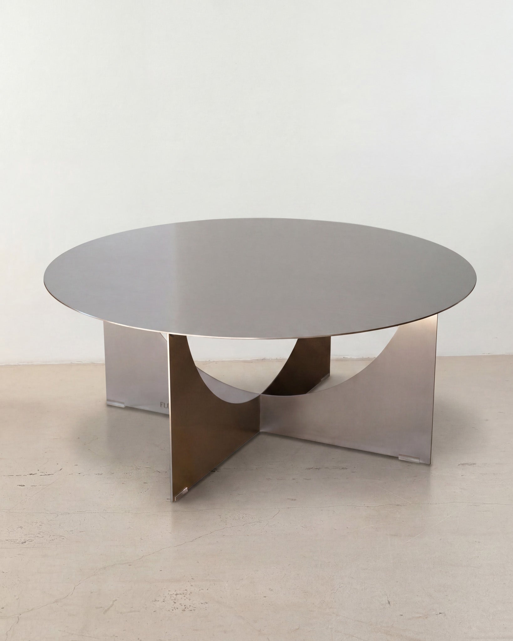 Stainless steel round coffee table