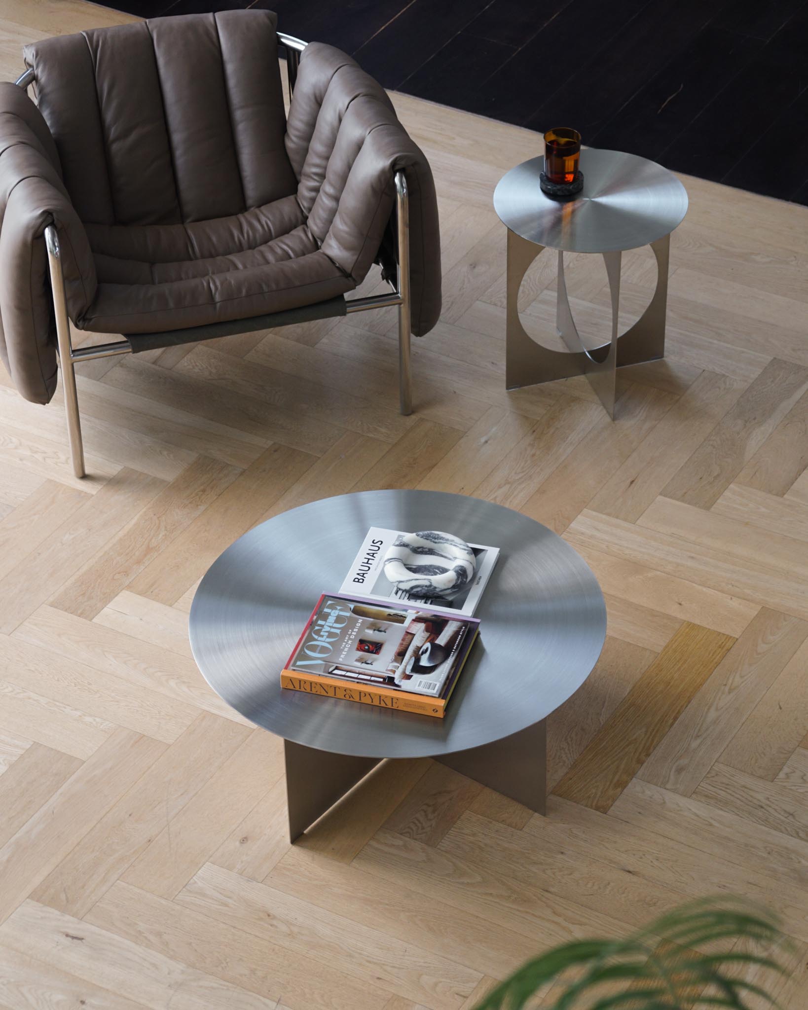 Palermo Stainless Steel Coffee Table - Fleur Studios