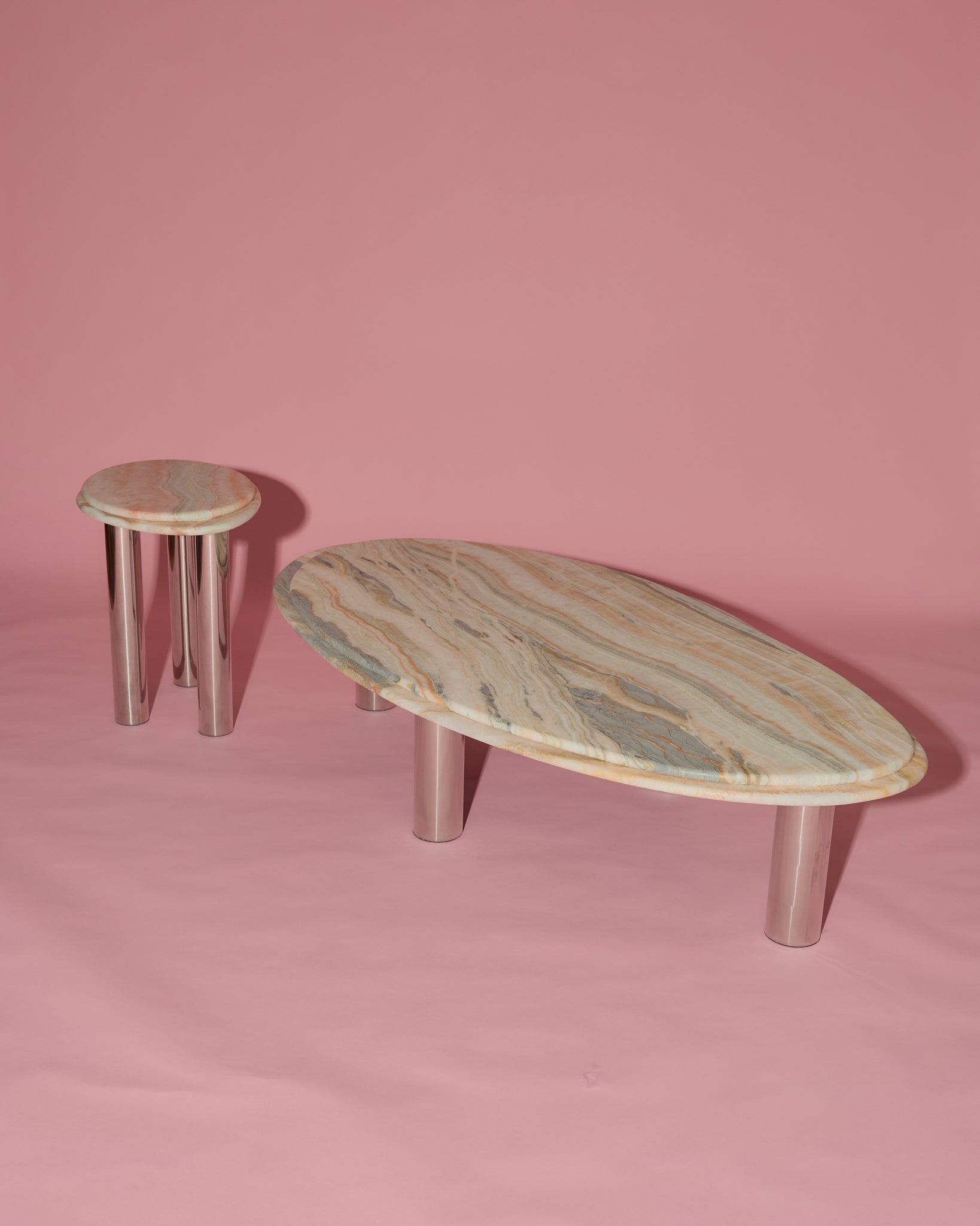 Paradiso Rainbow Onyx Side Table