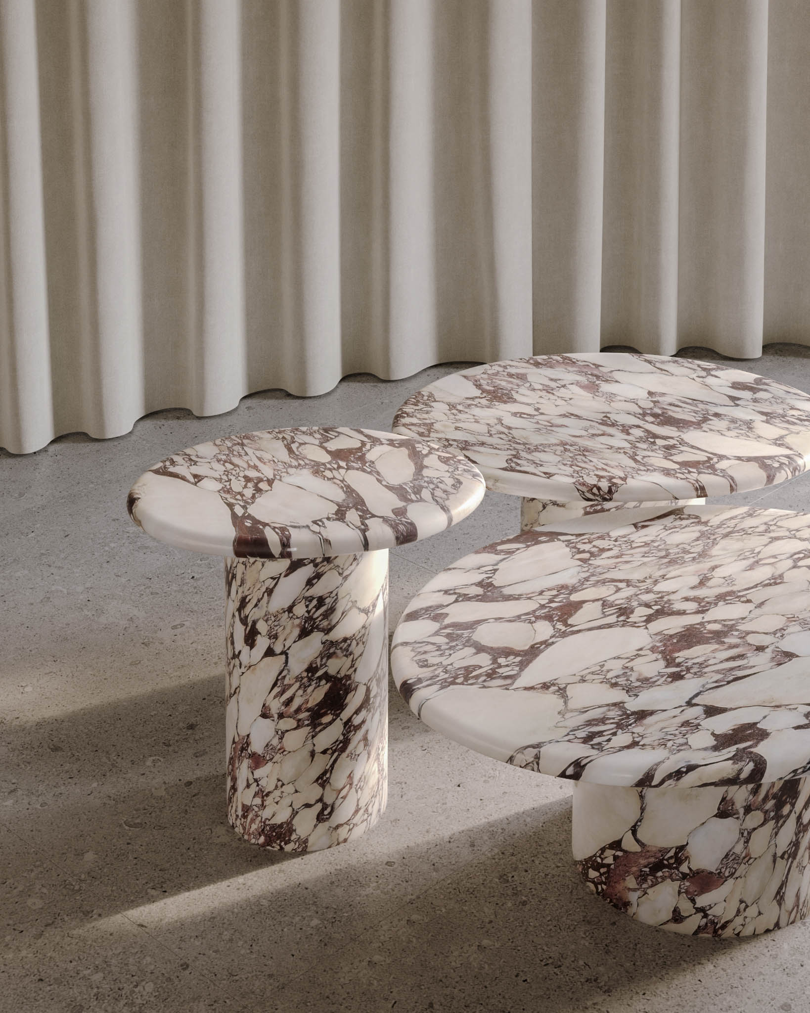 Wabi Side Table Calacatta Viola - Fleur Studios