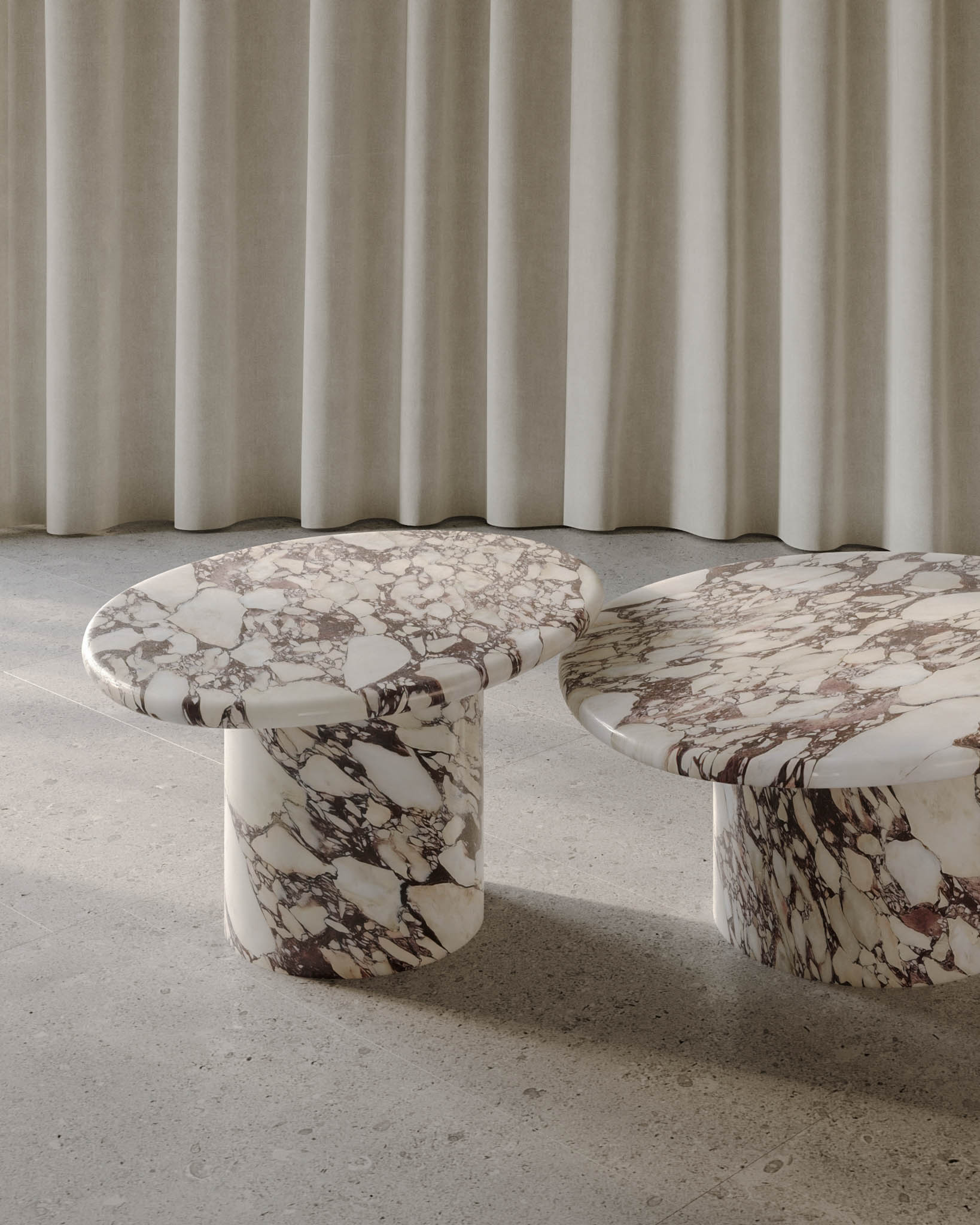 Wabi Calacatta Viola Coffee Table Pair - Fleur Studios