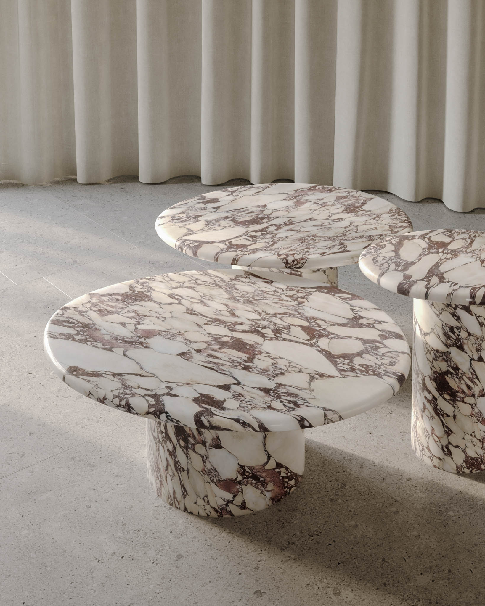 Wabi Calacatta Viola Coffee Table Pair - Fleur Studios