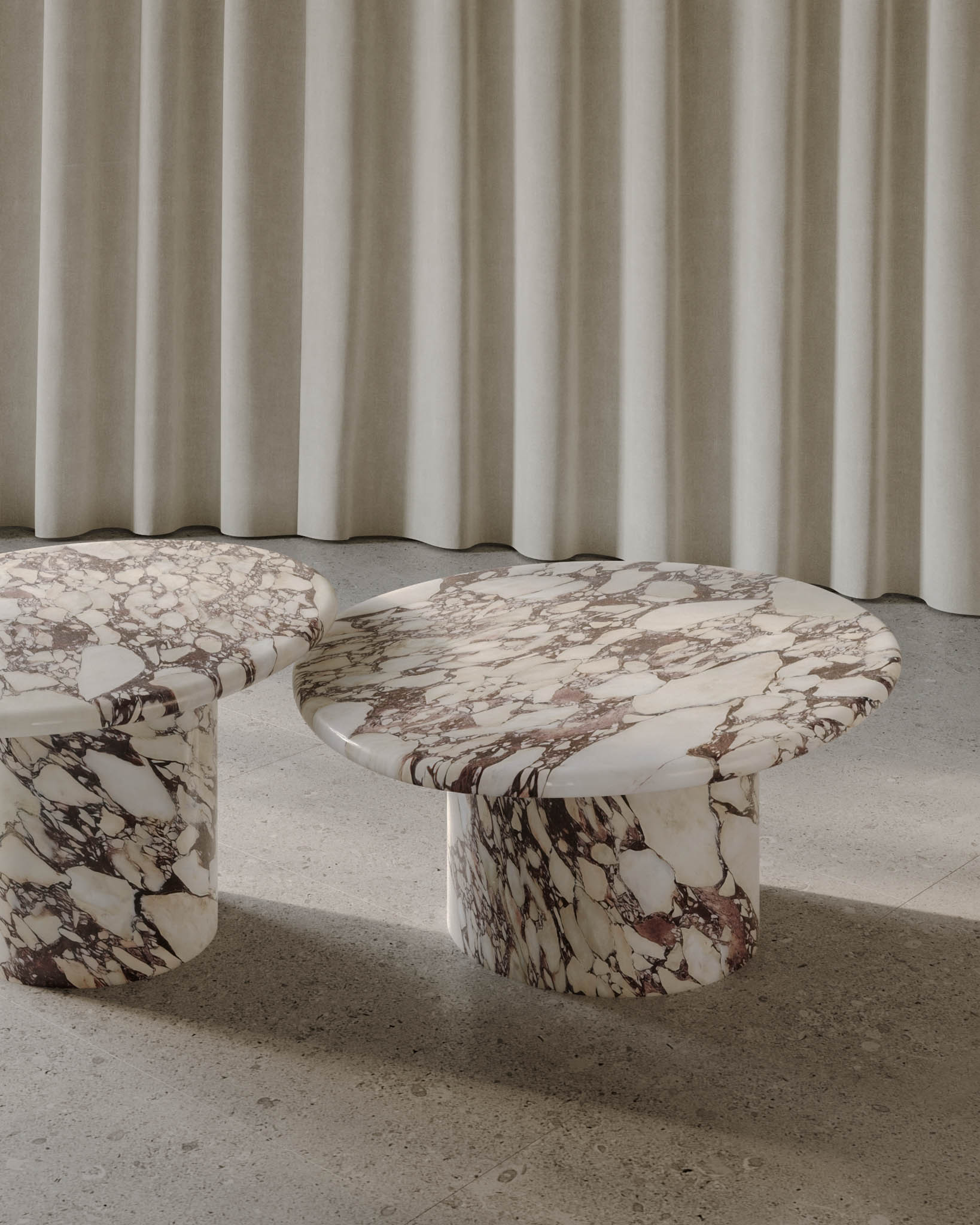 Wabi Calacatta Viola Coffee Table Pair - Fleur Studios