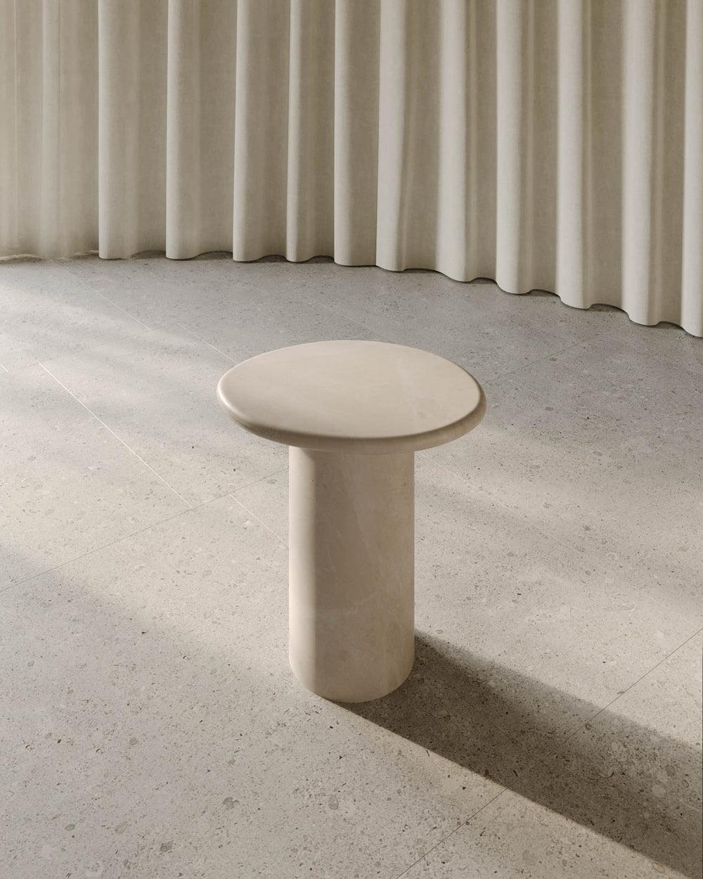 Wabi Round Cream Side Table | by Fleur Studios