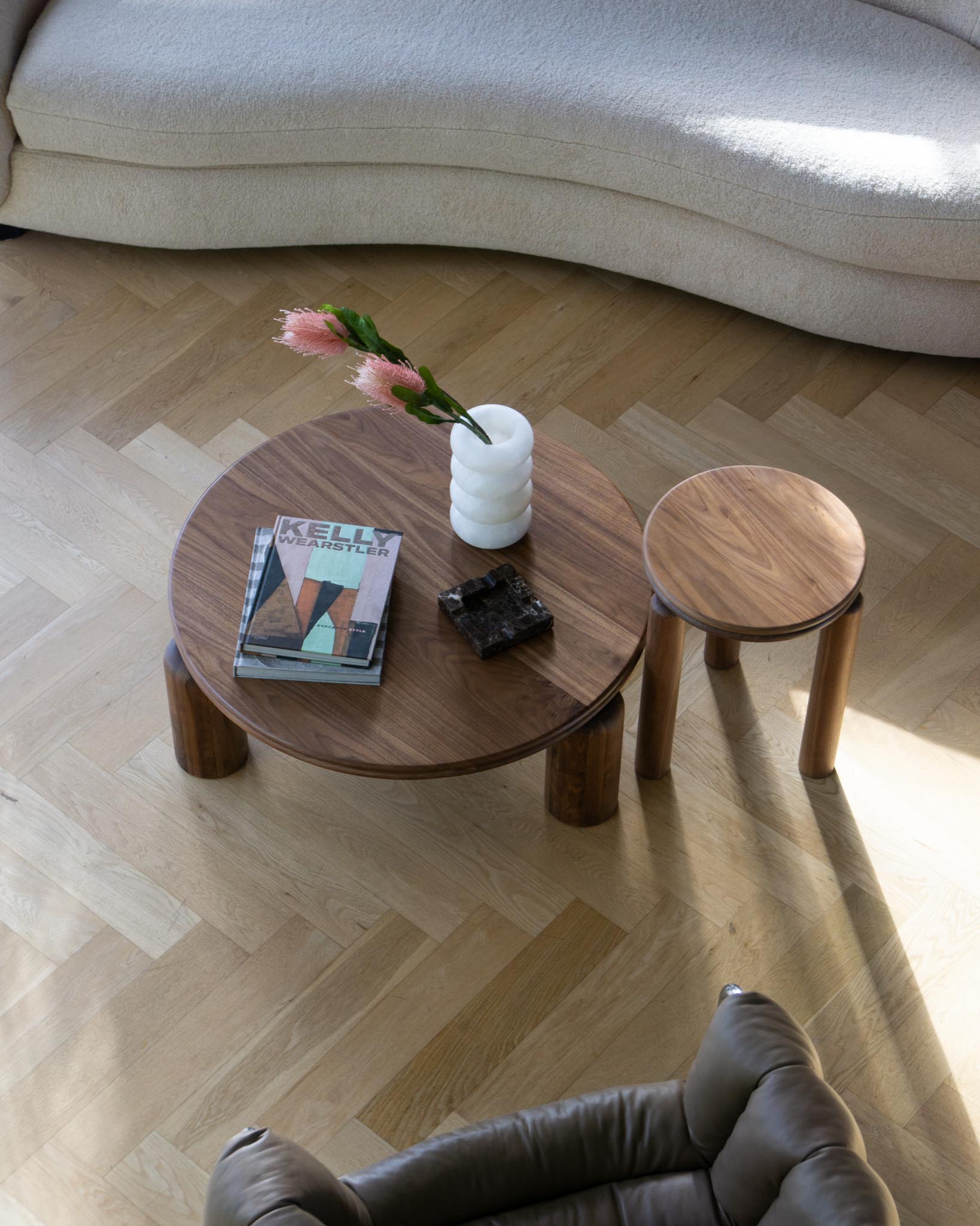 Bombola Walnut Coffee Table - Fleur Studios
