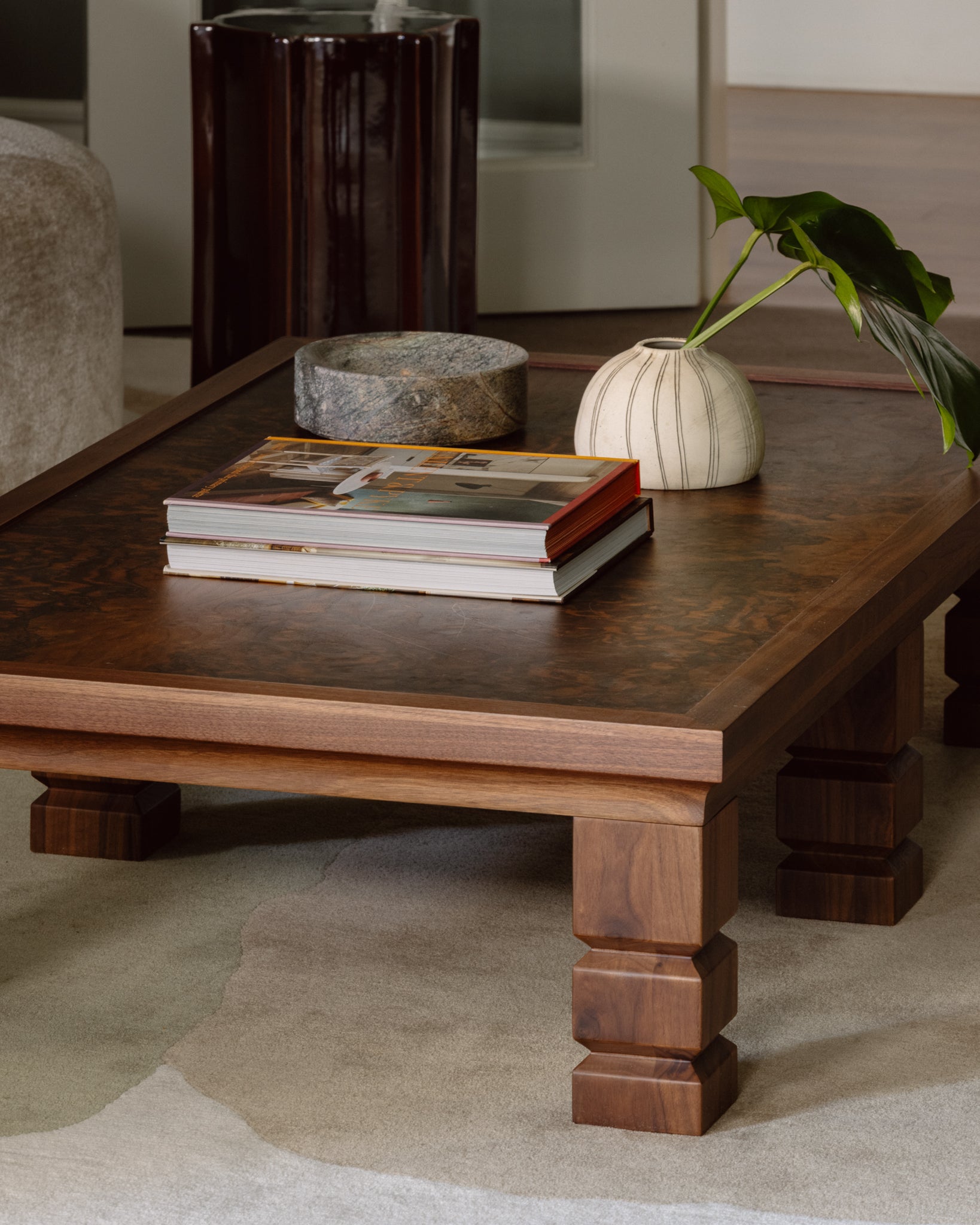 Maya Walnut Burl Coffee Table