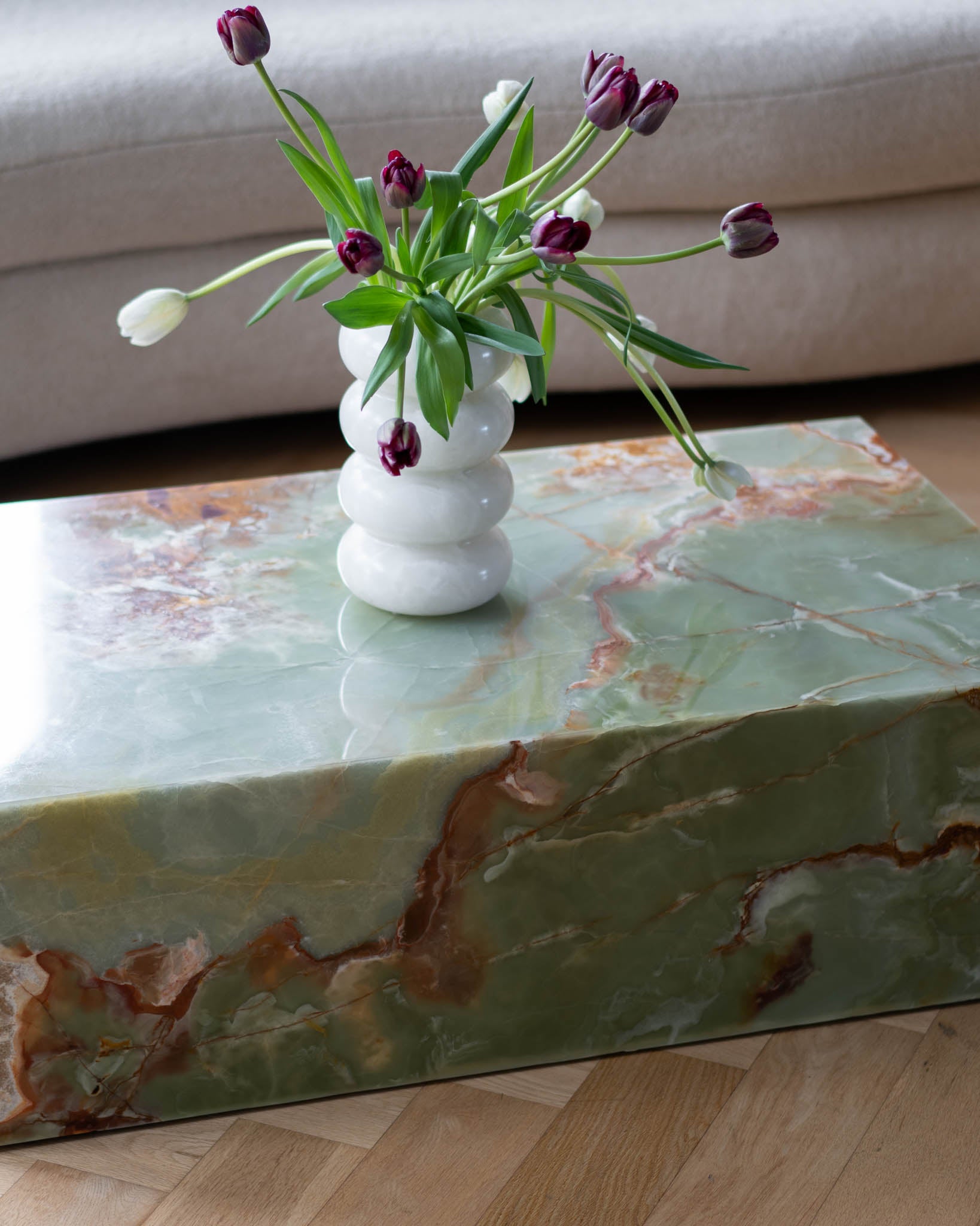 Plinth Coffee Table Green Onyx - Fleur Studios