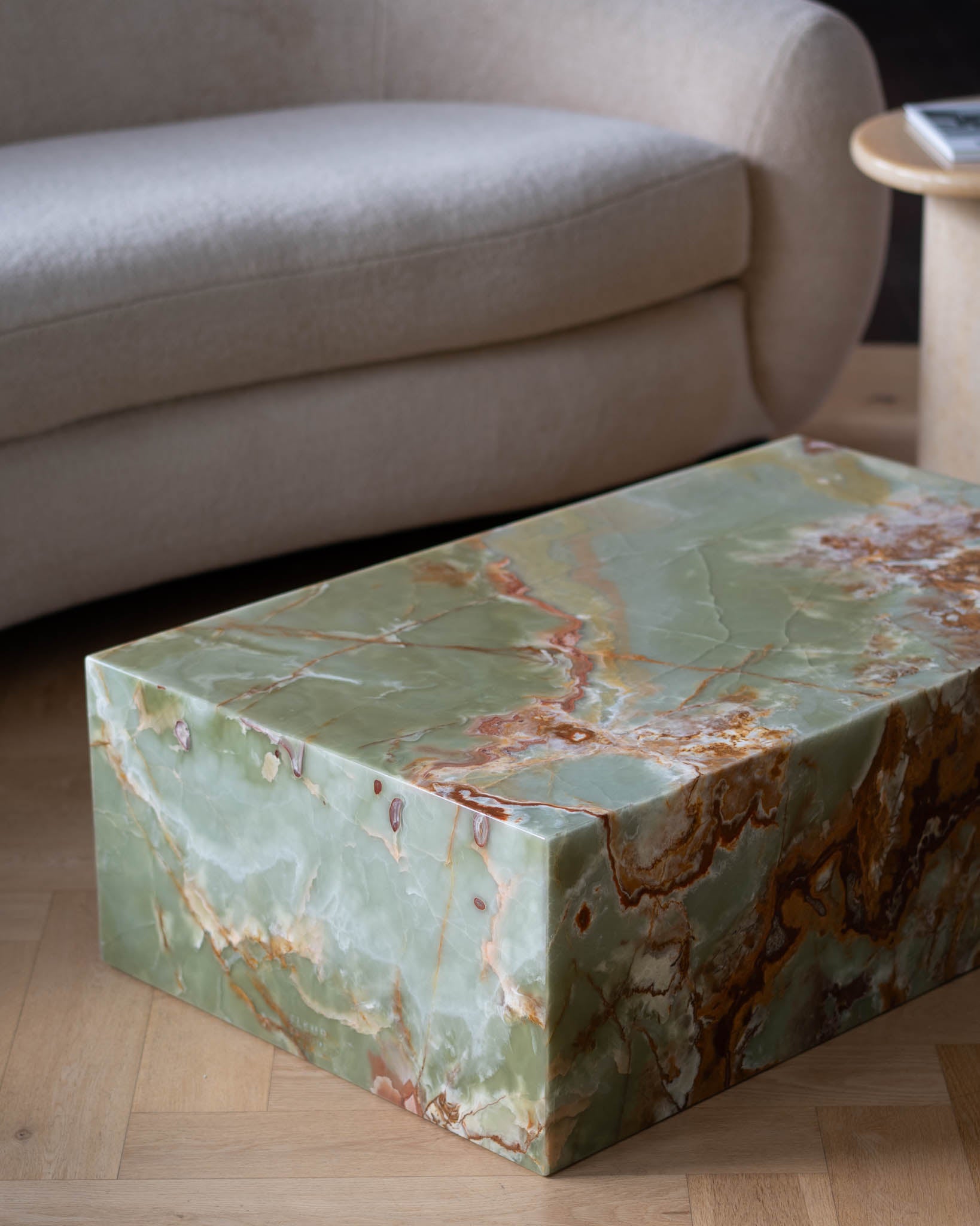 Plinth Coffee Table Green Onyx - Fleur Studios