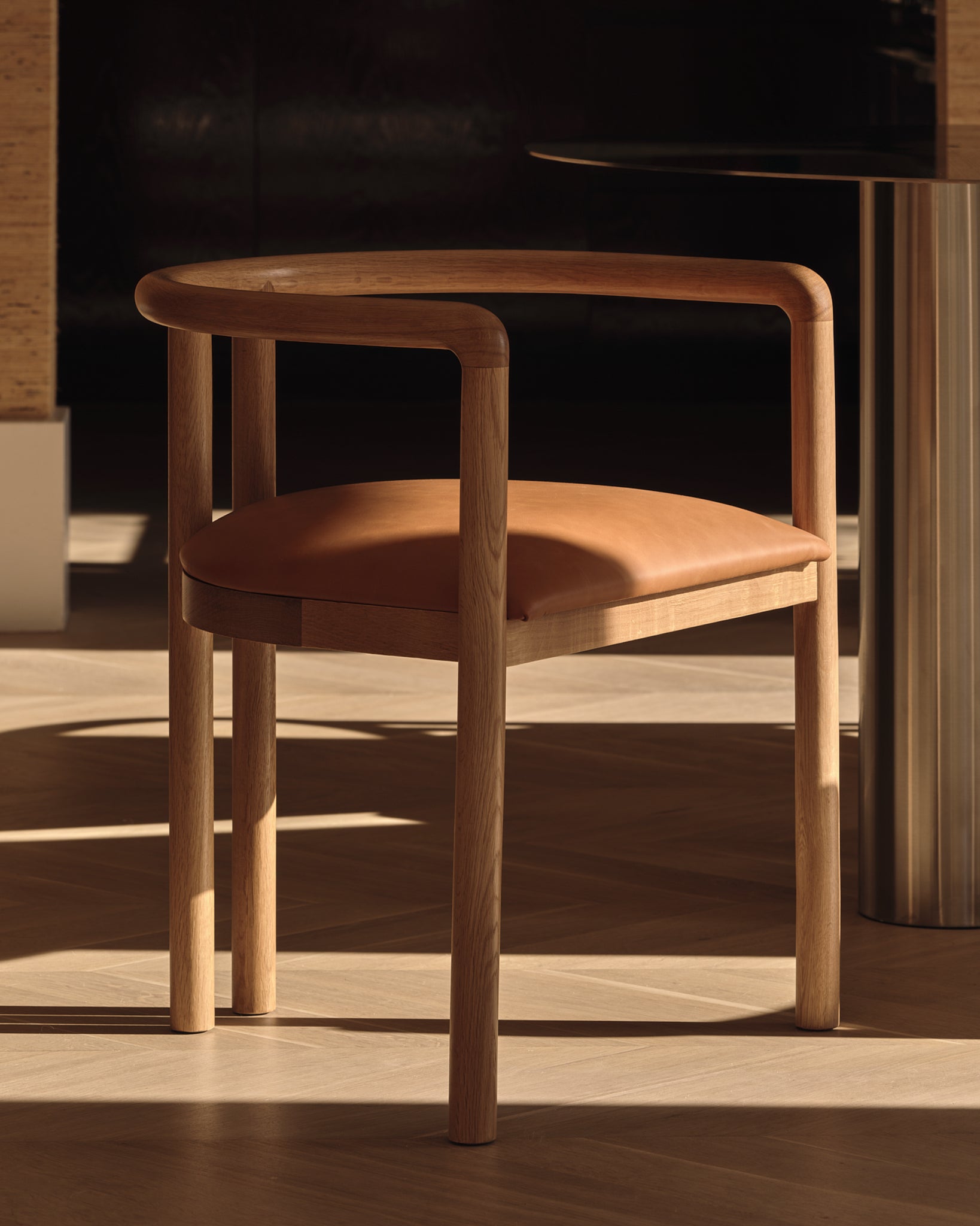 Elio Caramel Oak Dining Chair Chair