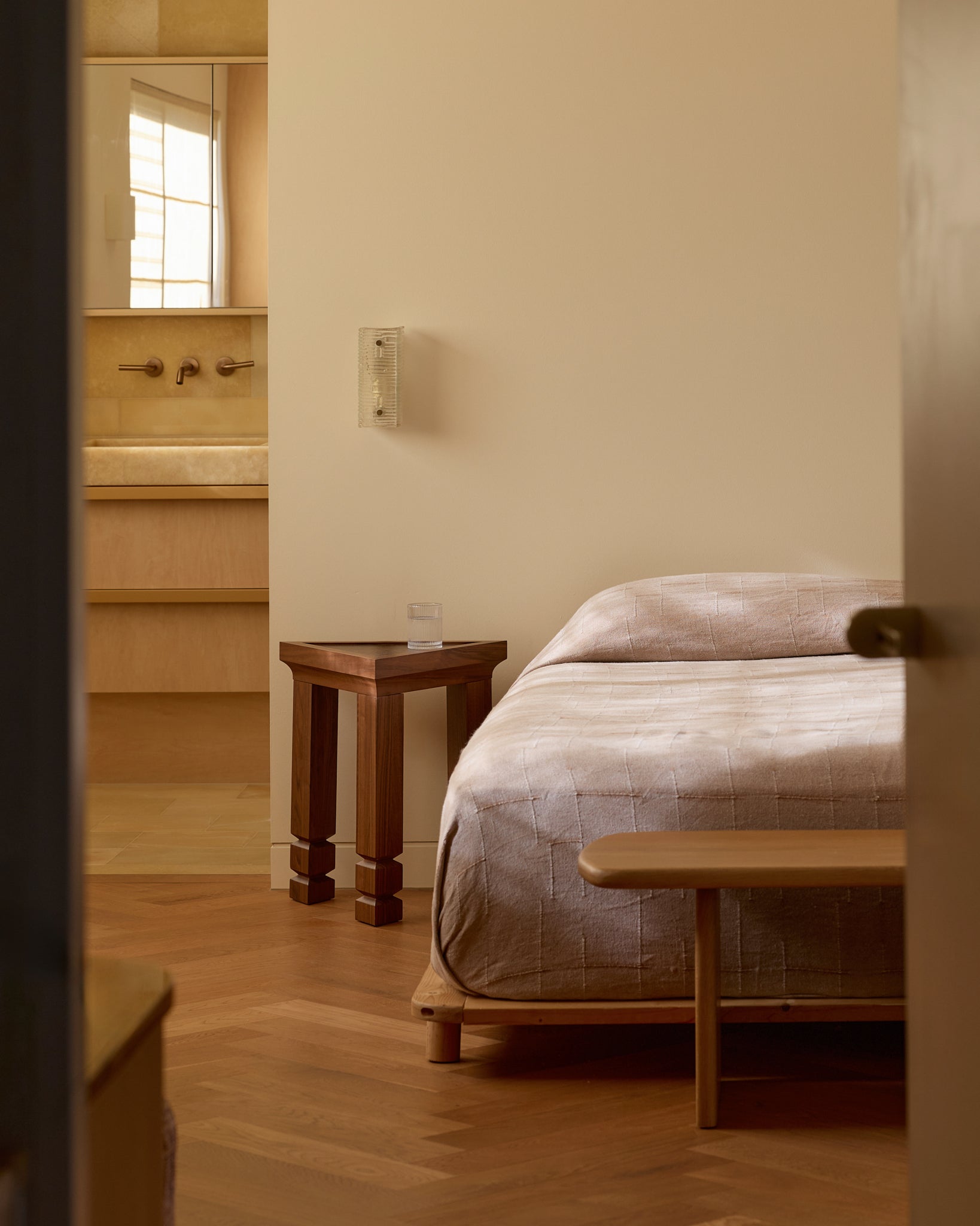 Maya Walnut Burl Side Table