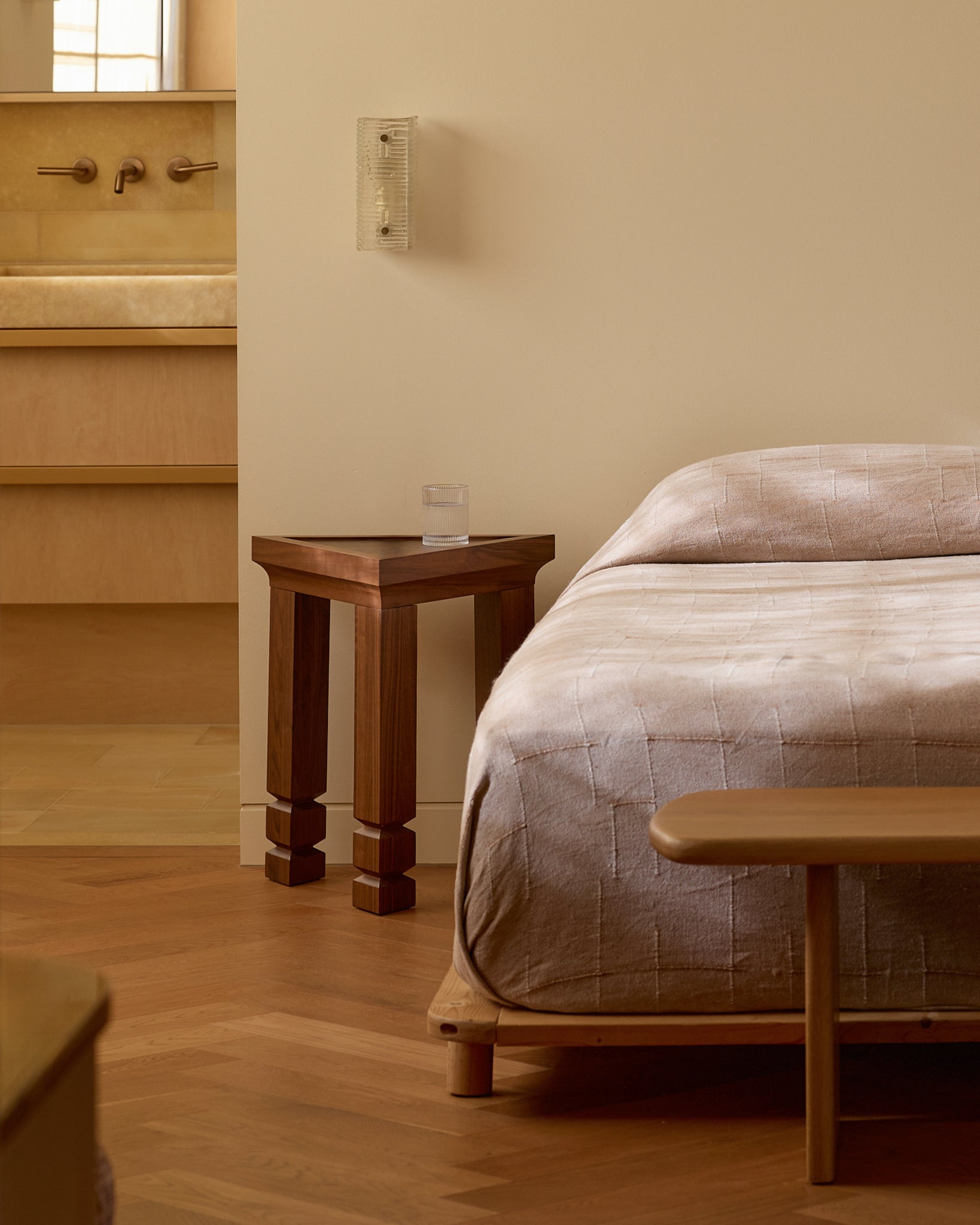 Maya Walnut Burl Side Table