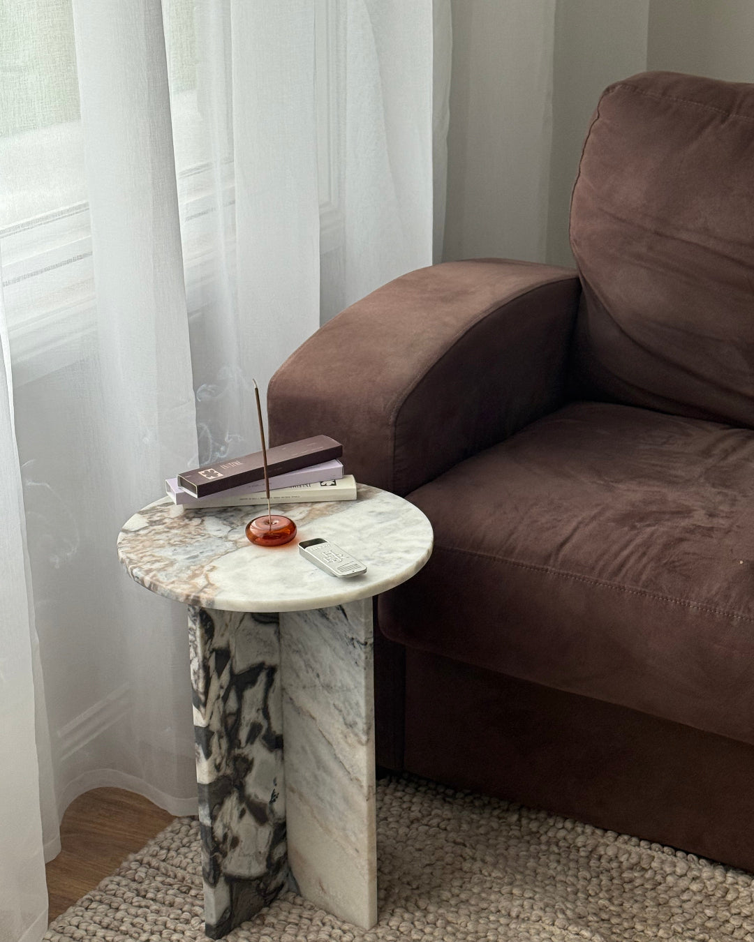 Franca Calacatta Nero Side Table