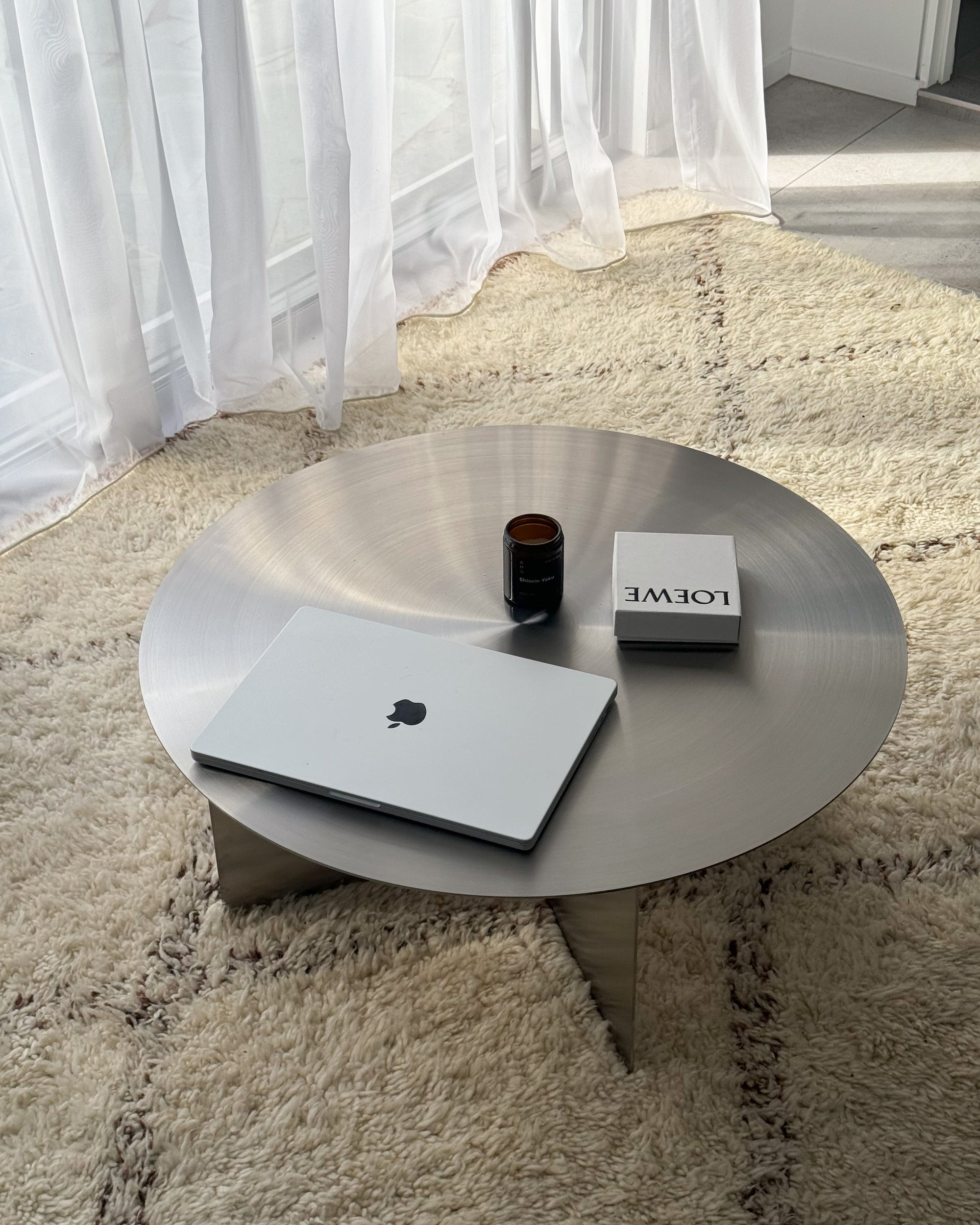 Palermo Brushed Stainless Steel Coffee Table By Fleur Studios palermo-brushed-stainless-steel-coffee-table-by-fleur-studios