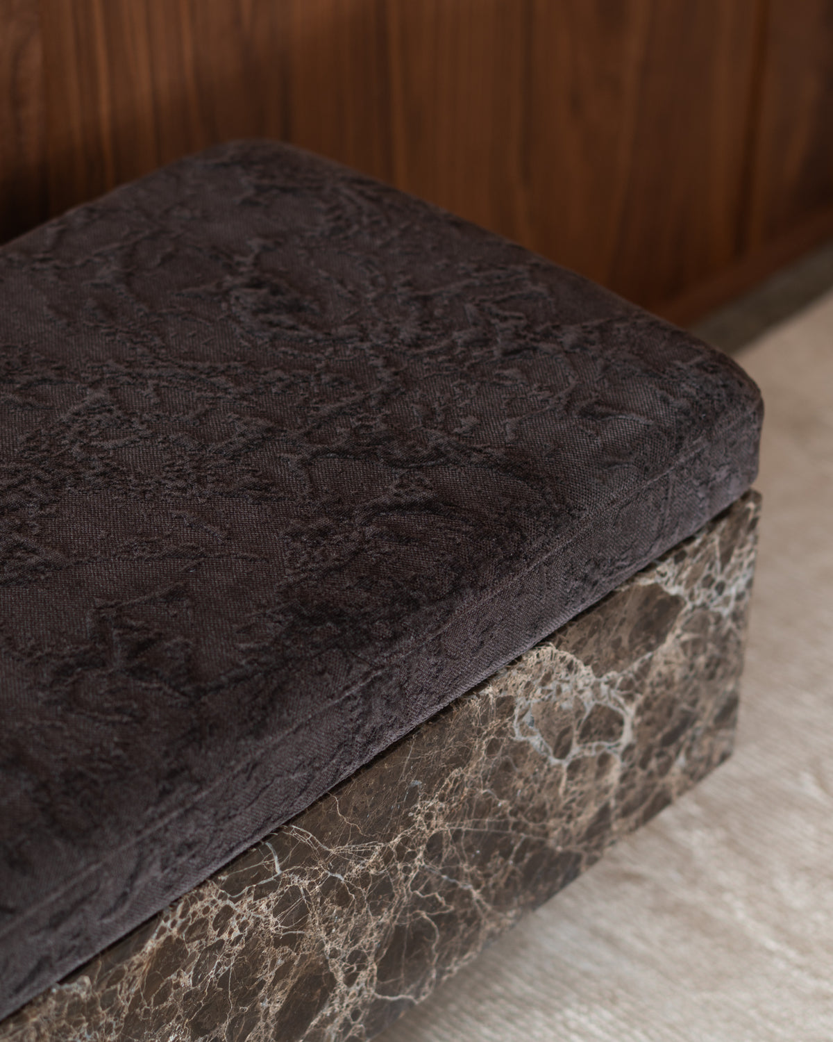 Loulou Chocolate Bench Seat
