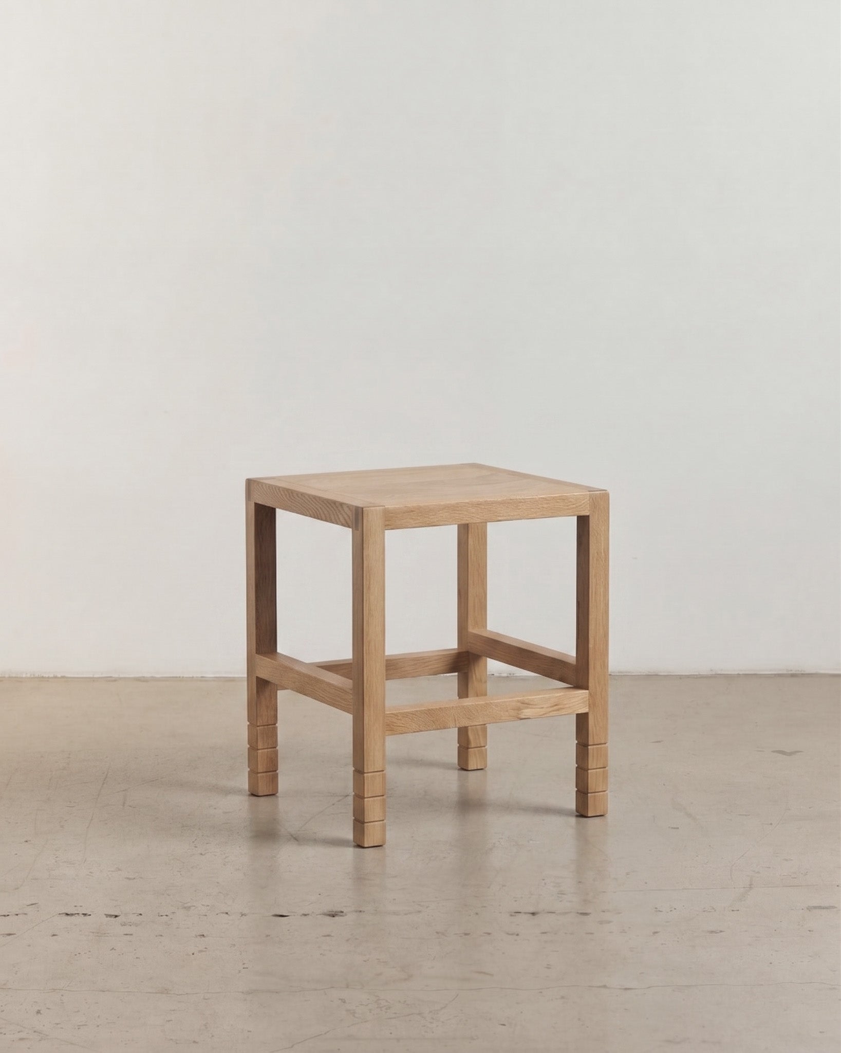 Carlo Oak Small Stool
