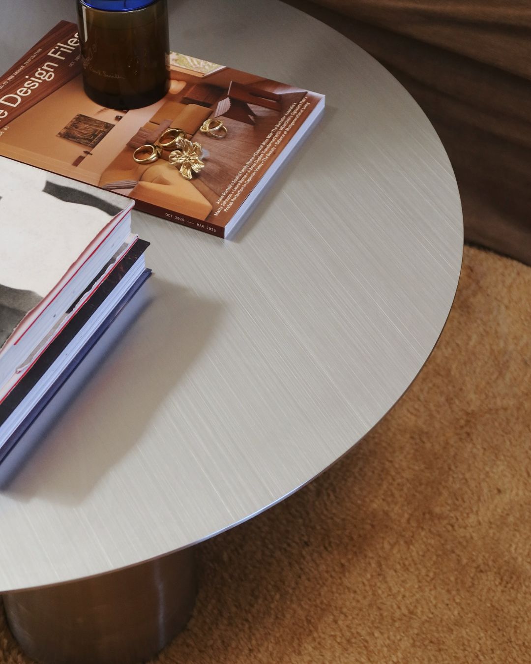 Stainless steel coffee table styled