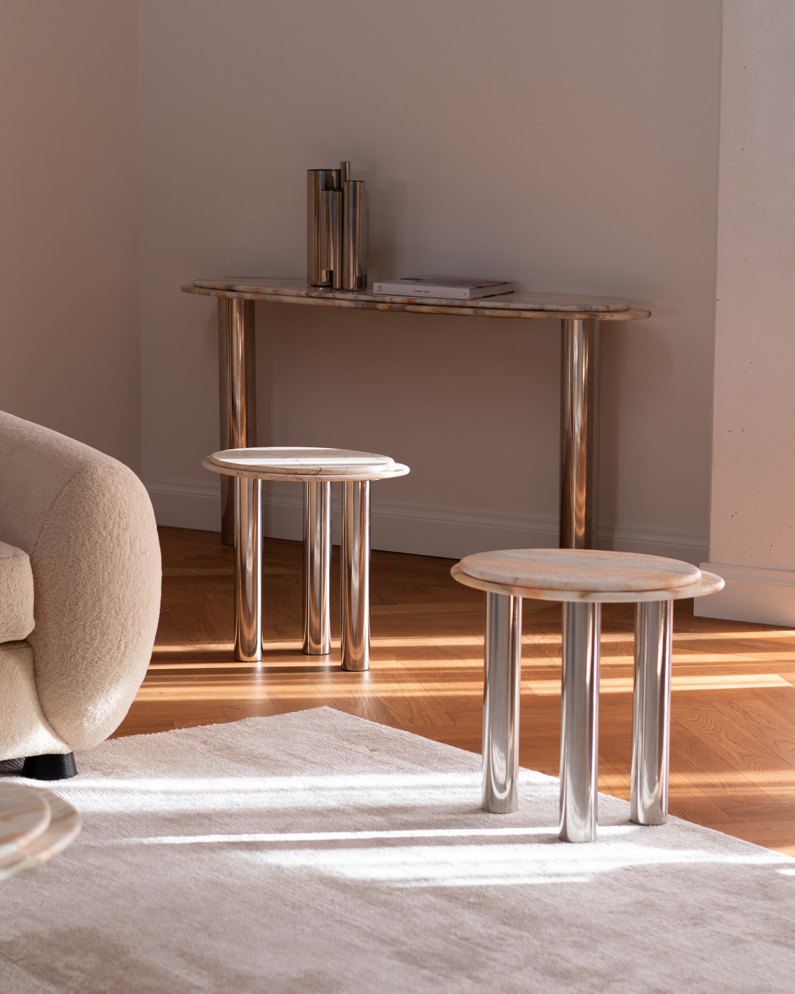 Paradiso Rainbow Onyx Side Table Side Table