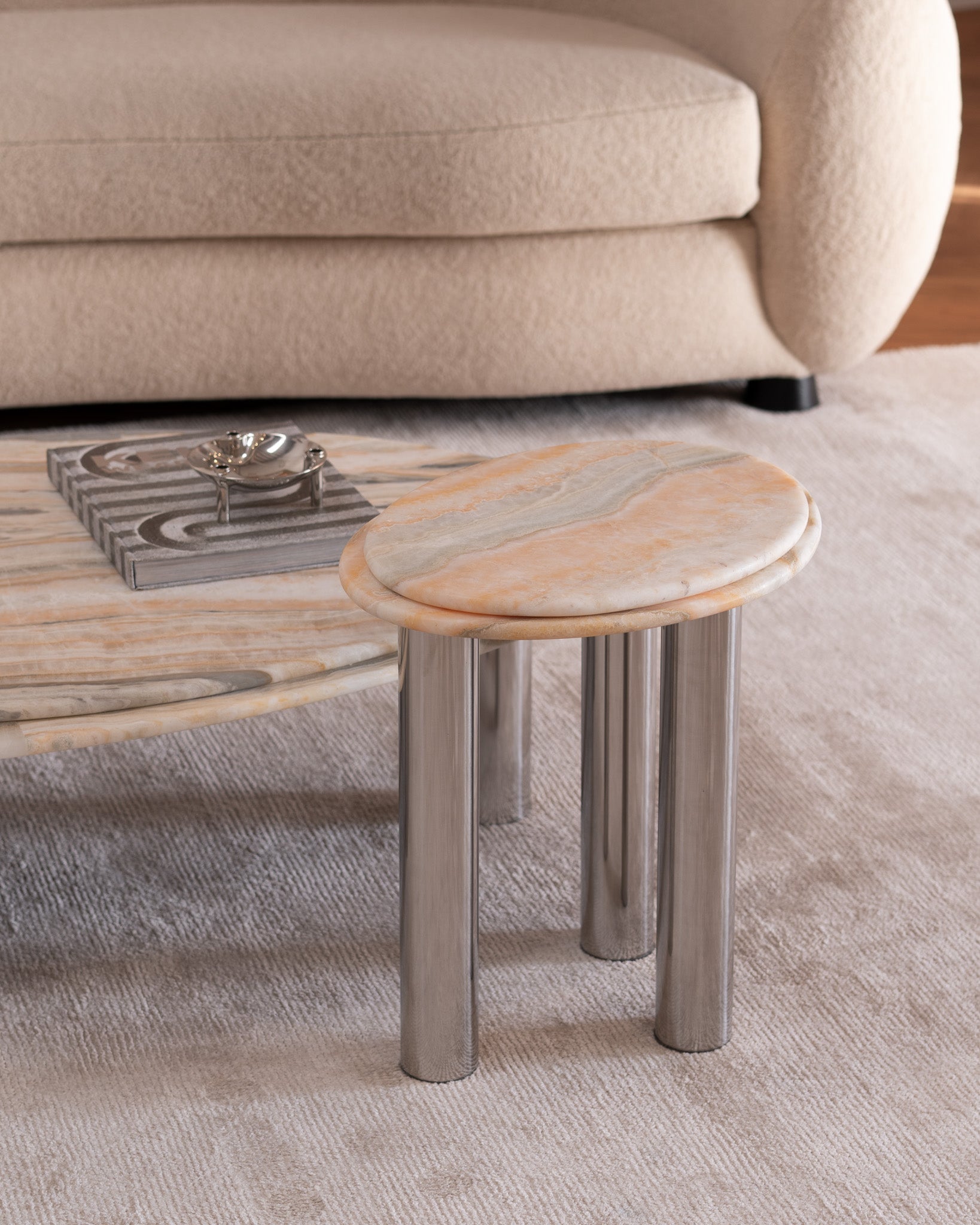 Paradiso Rainbow Onyx Side Table Side Table