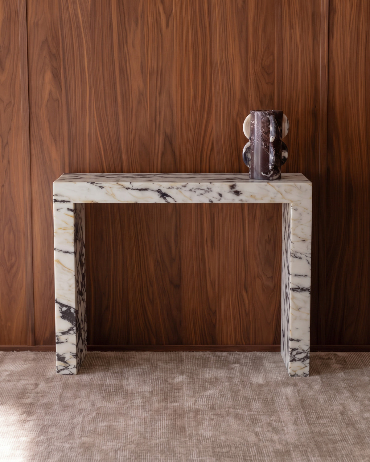 Petite Palm Calacatta Viola Console