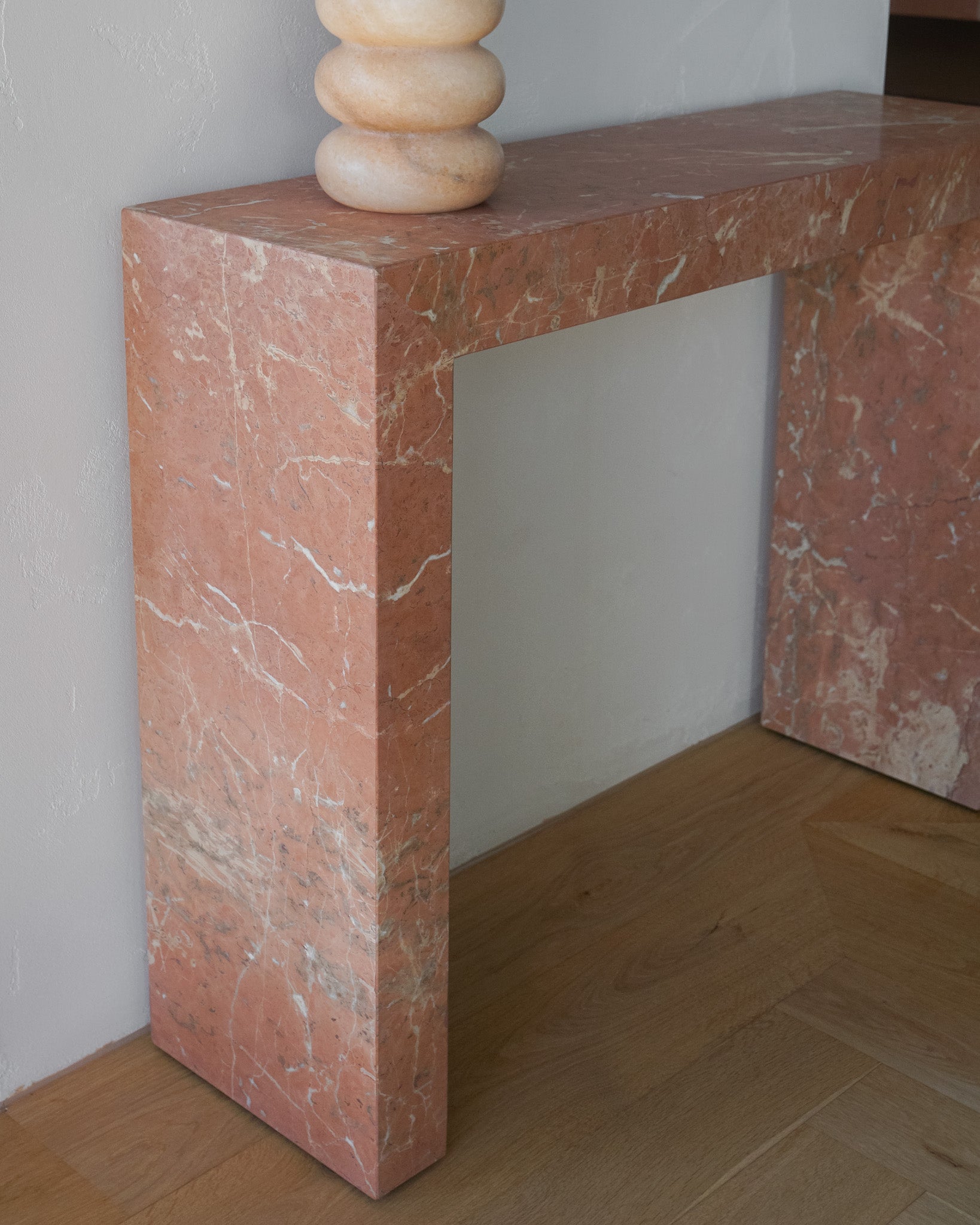  Marble Rectangle Console Table – Rosso Francia | Fleur Studios