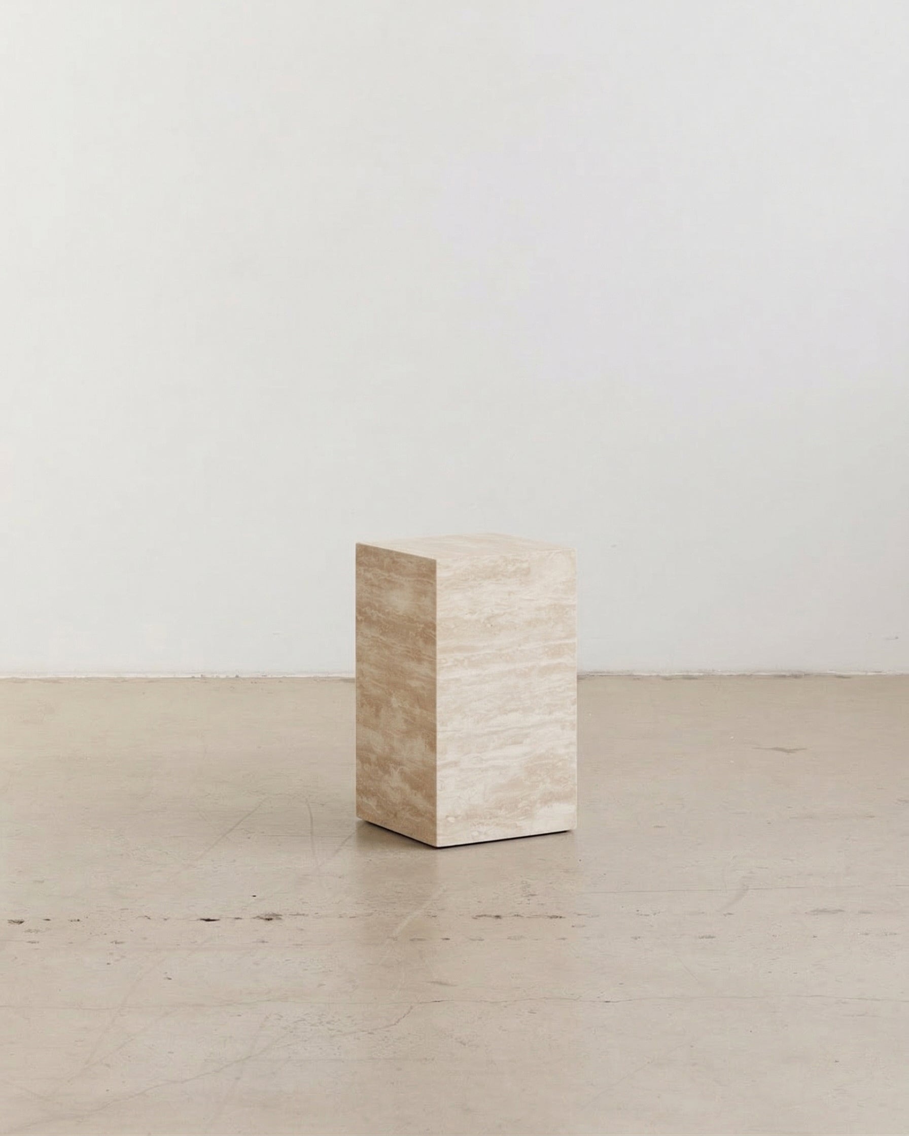 Plinth Small Cream Travertine