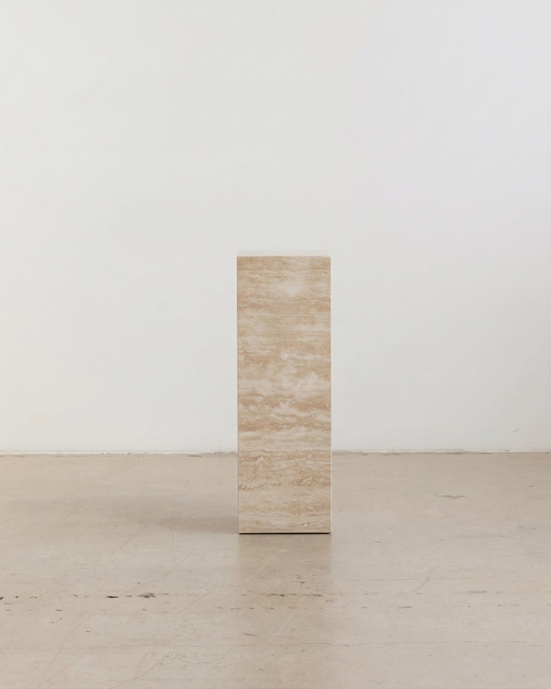 Plinth Tall Cream Travertine