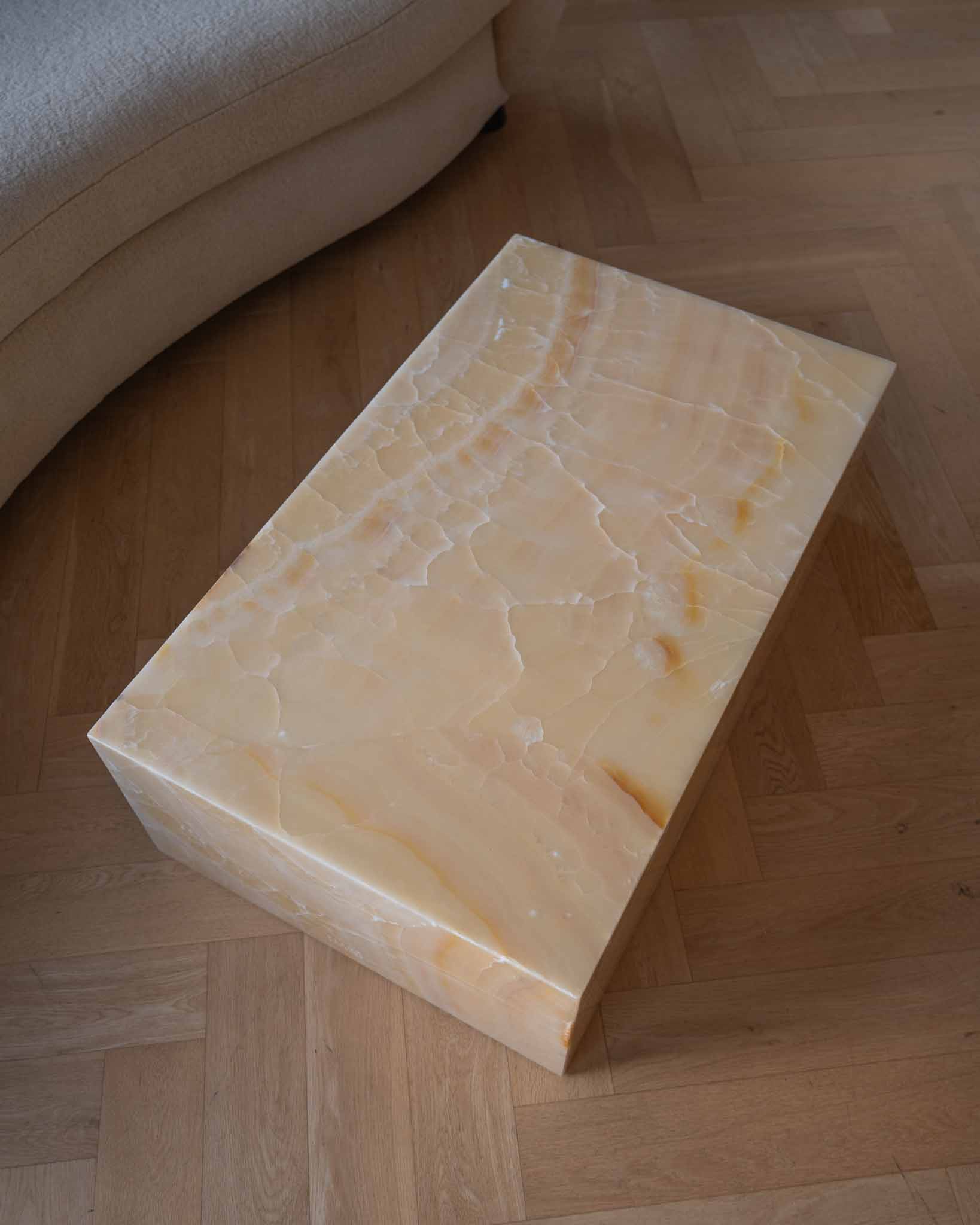 Plinth Coffee Table Caramel Onyx