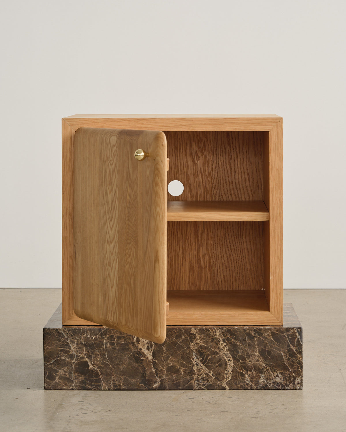 Soma Oak Bedside Table Left Door